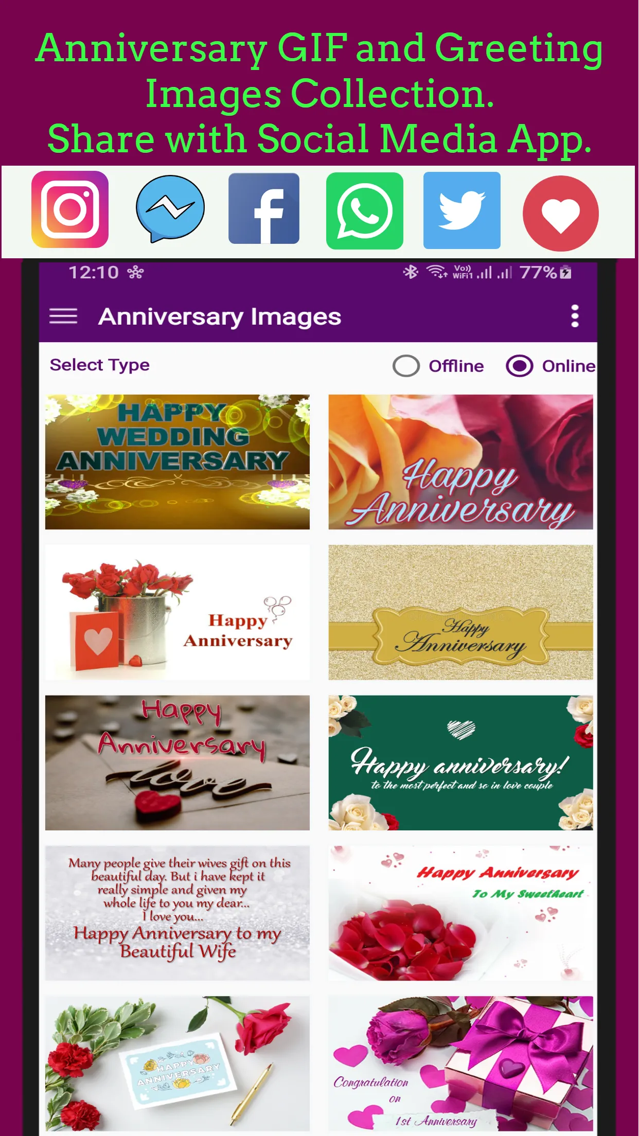 Anniversary Greeting GIF | Indus Appstore | Screenshot