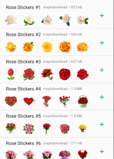 WASticker Roses Stickers 2022 | Indus Appstore | Screenshot