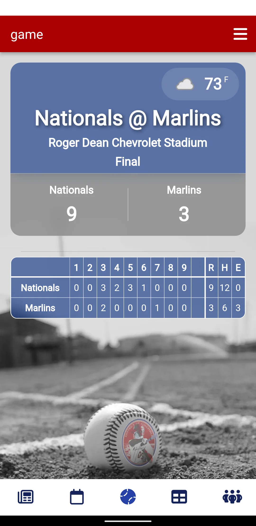 Washington Baseball | Indus Appstore | Screenshot