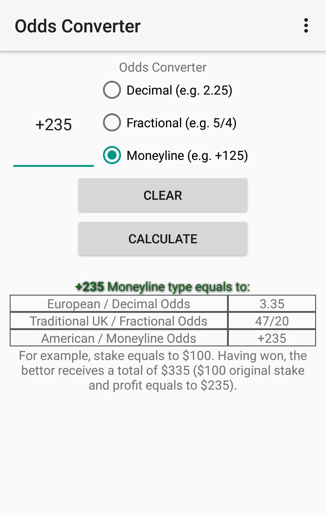 Odds Converter | Indus Appstore | Screenshot