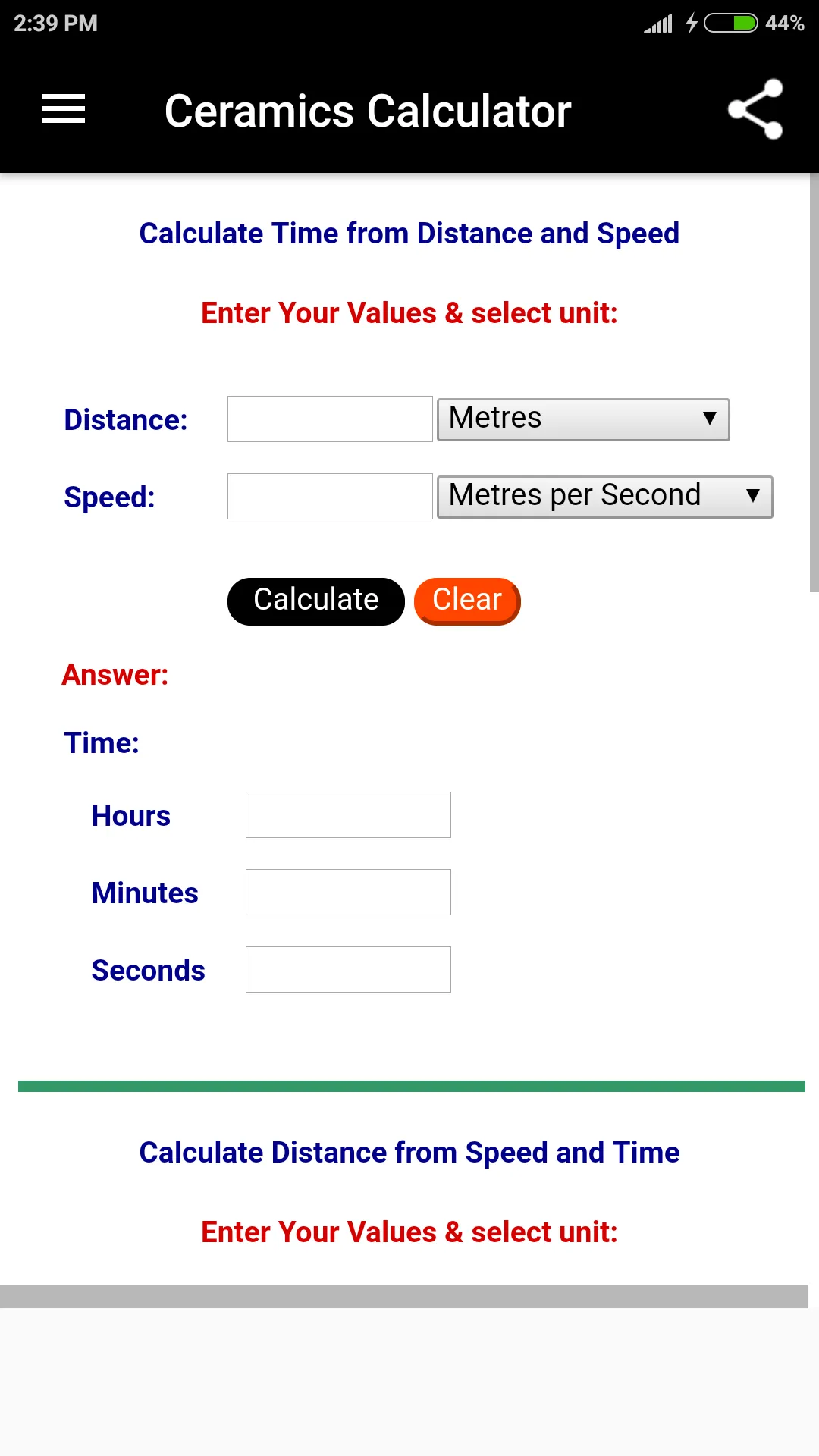 Ceramics Calculator | Indus Appstore | Screenshot