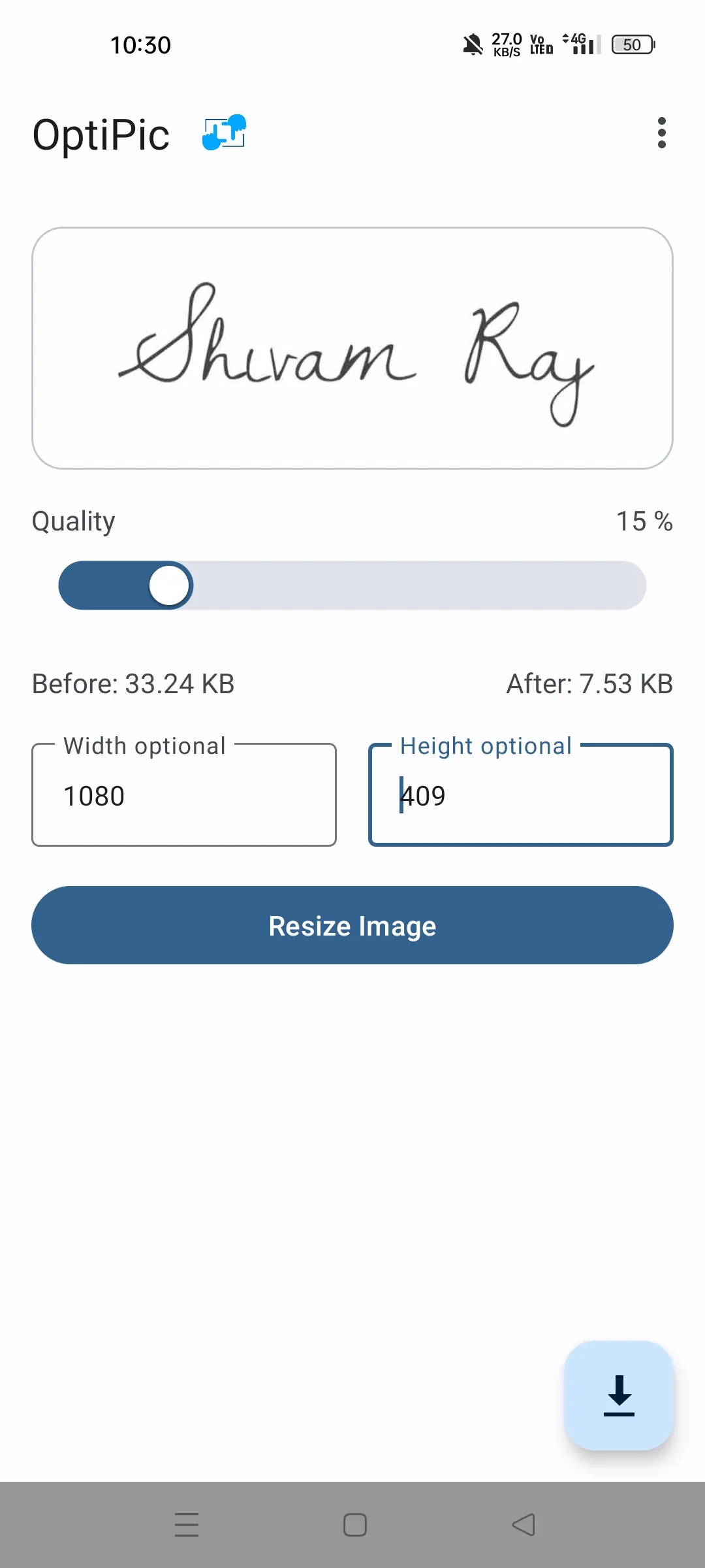 Photo Resizer for Form, Ssc | Indus Appstore | Screenshot