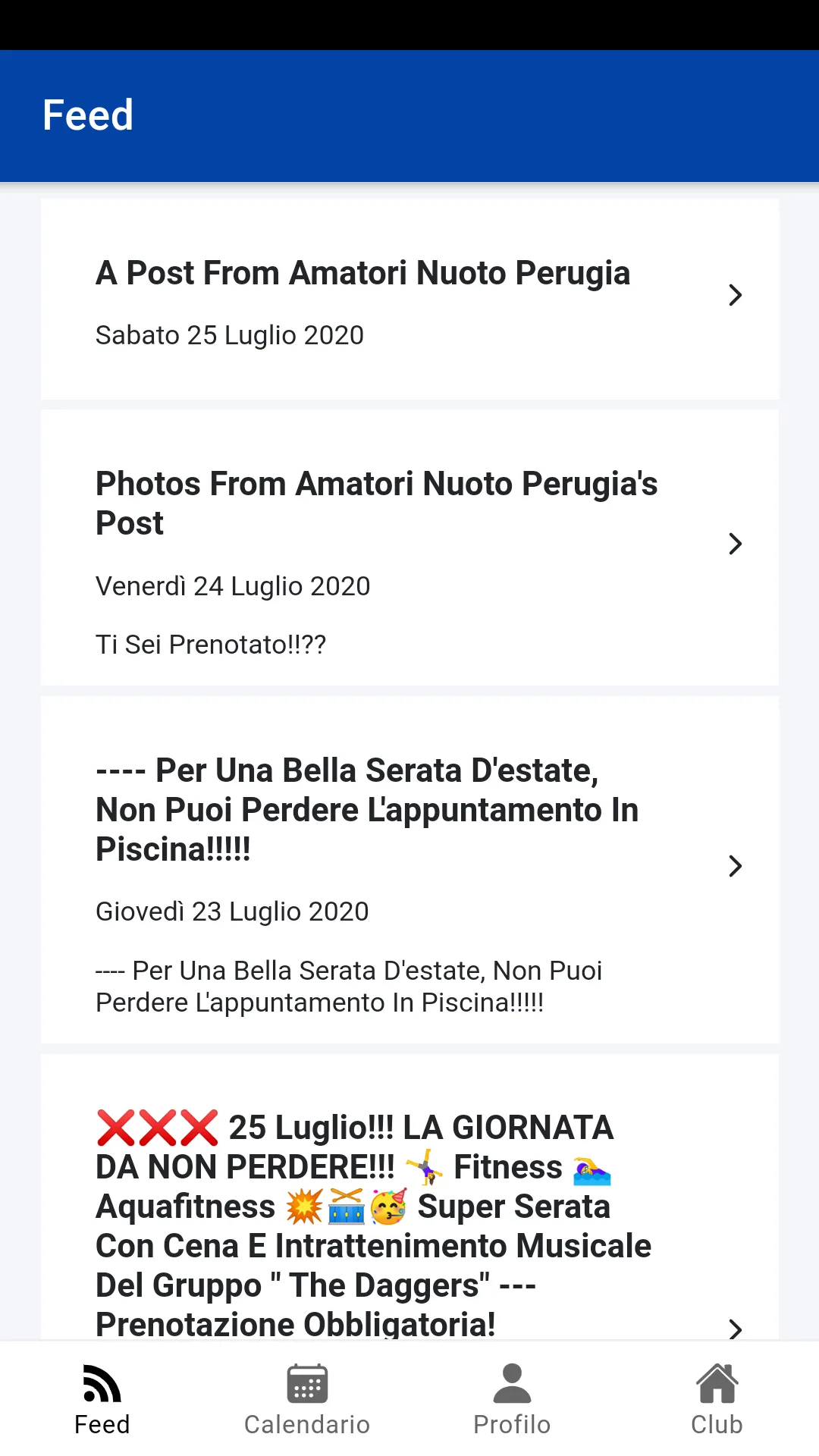 Amatori Nuoto Perugia | Indus Appstore | Screenshot