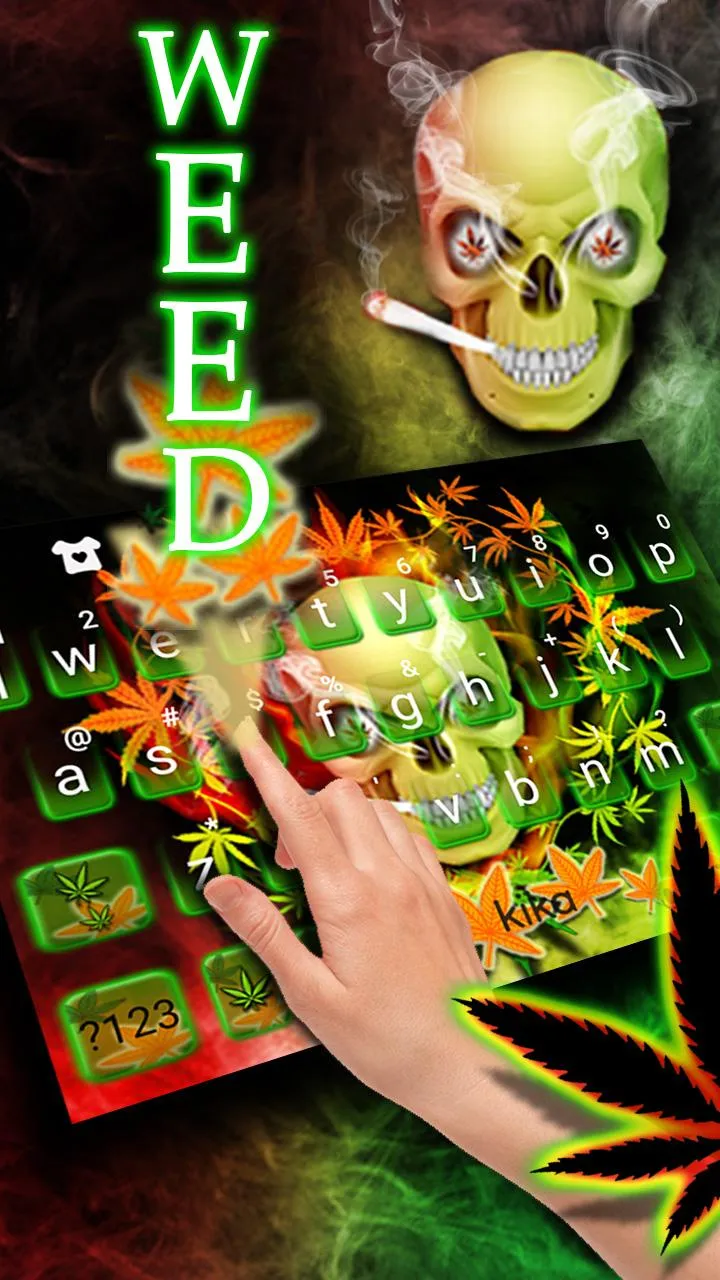 Smoke Skull Keyboard Theme | Indus Appstore | Screenshot