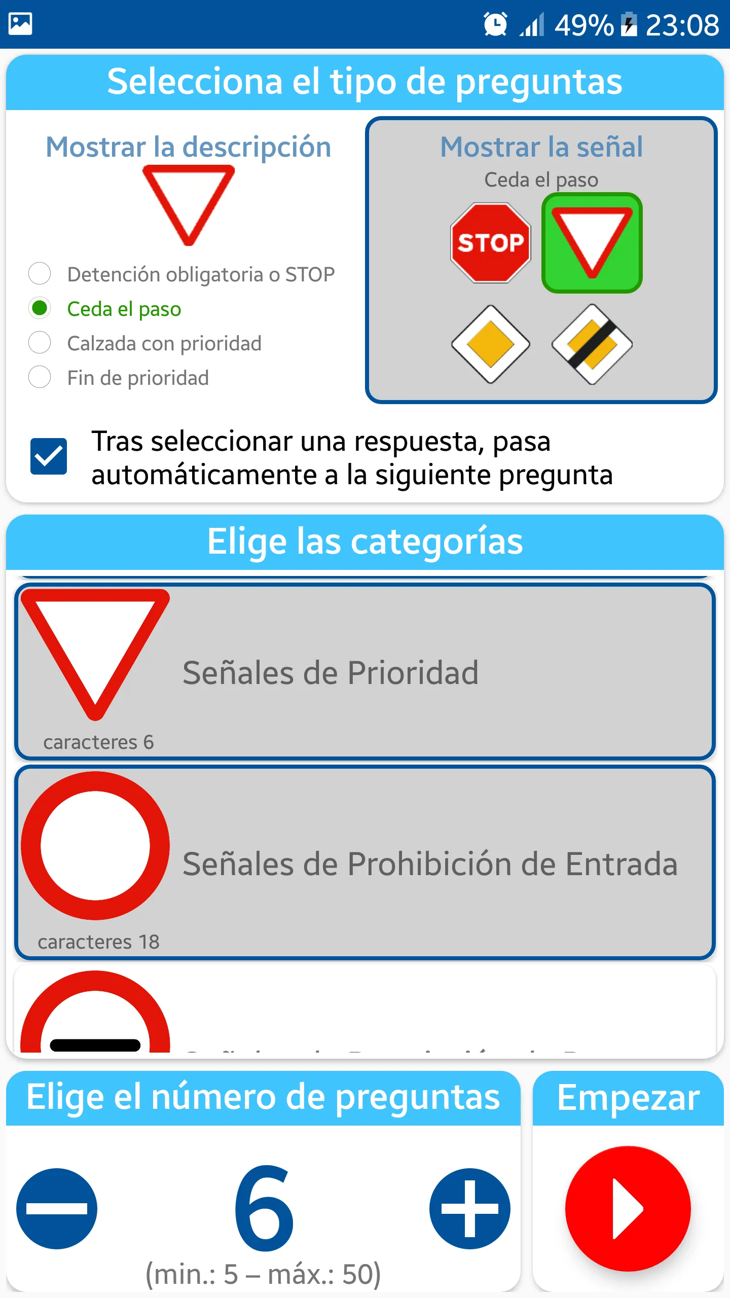 Conozco las señales de tráfico | Indus Appstore | Screenshot