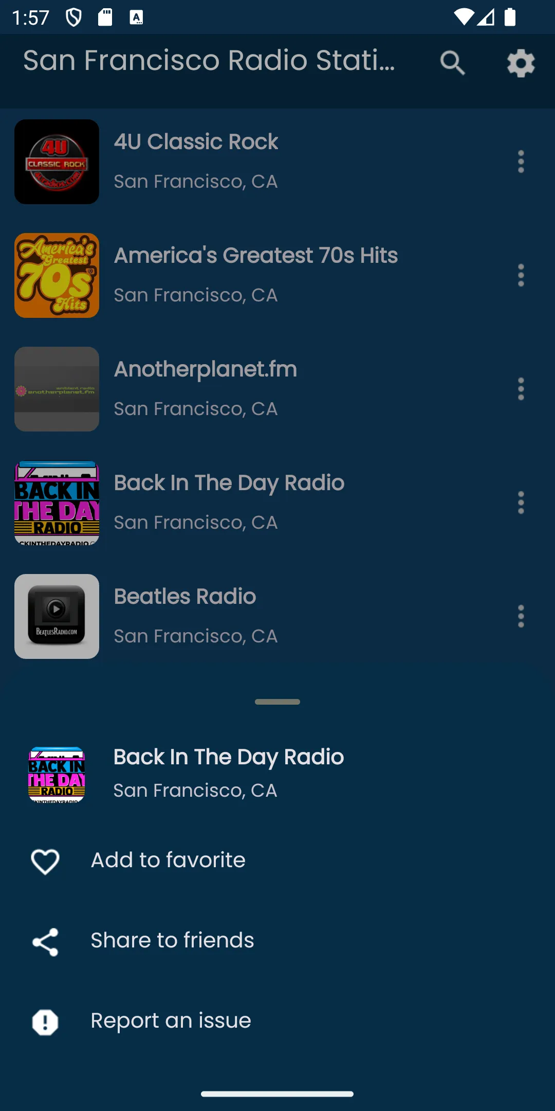 Radios from San Francisco | Indus Appstore | Screenshot