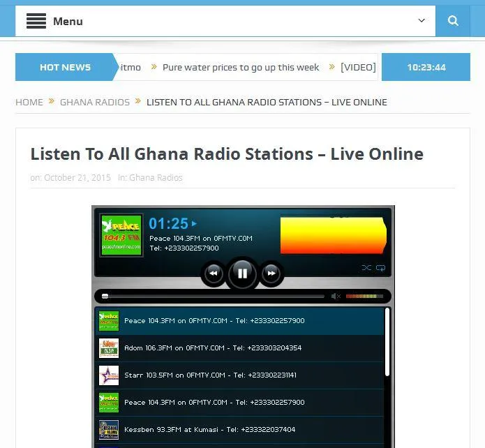 Ghana Sky Web & Radio Stations | Indus Appstore | Screenshot