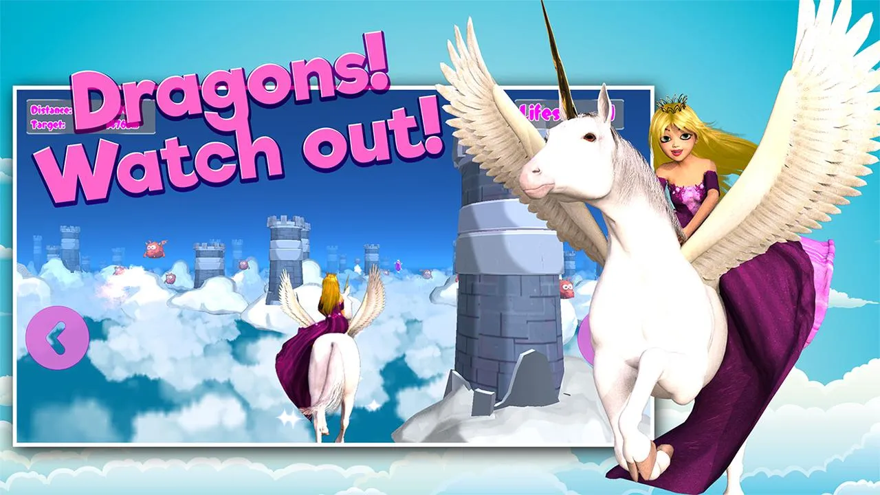 Princess Unicorn Sky World Run | Indus Appstore | Screenshot