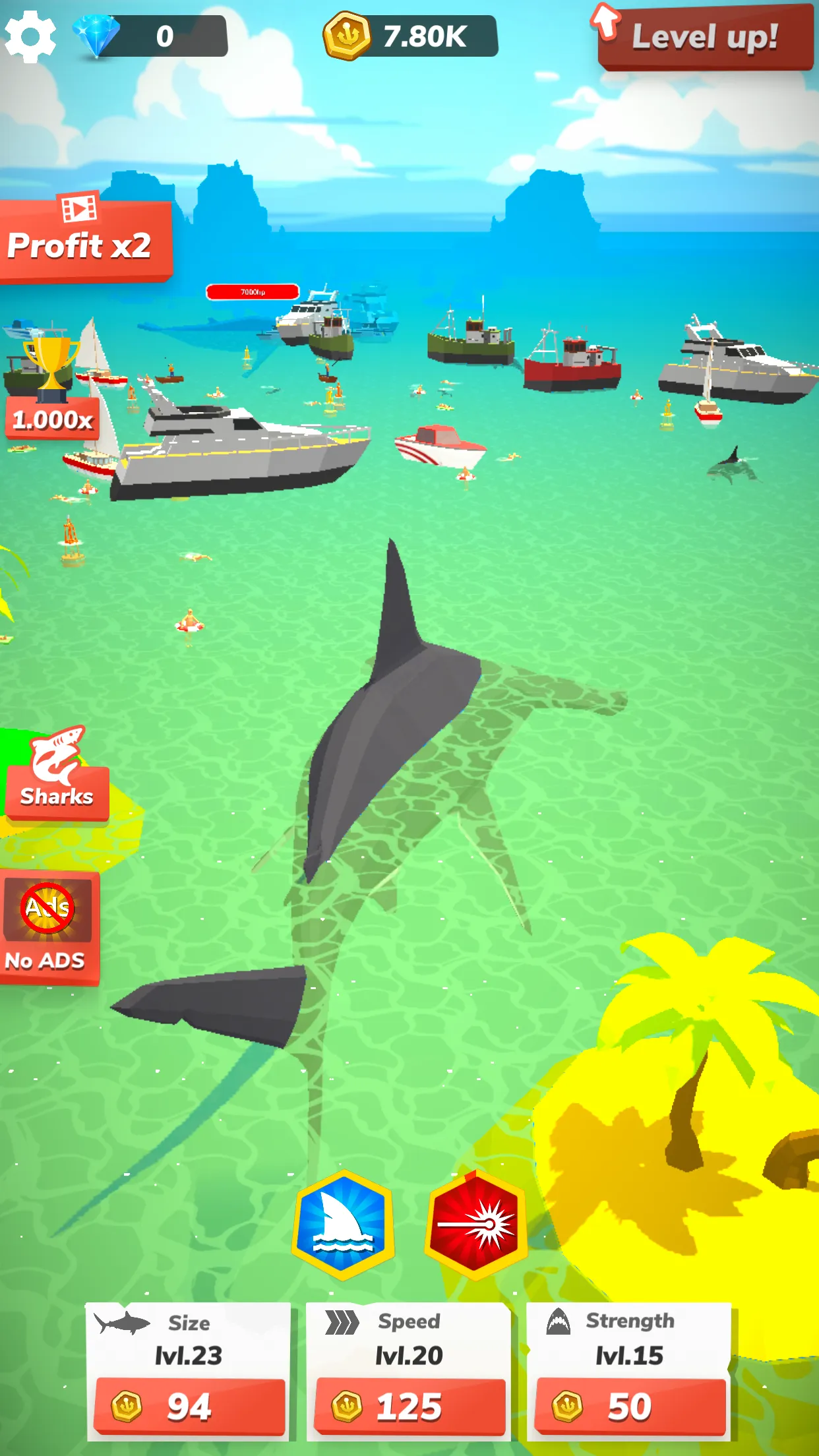 Idle Shark World - Tycoon Game | Indus Appstore | Screenshot