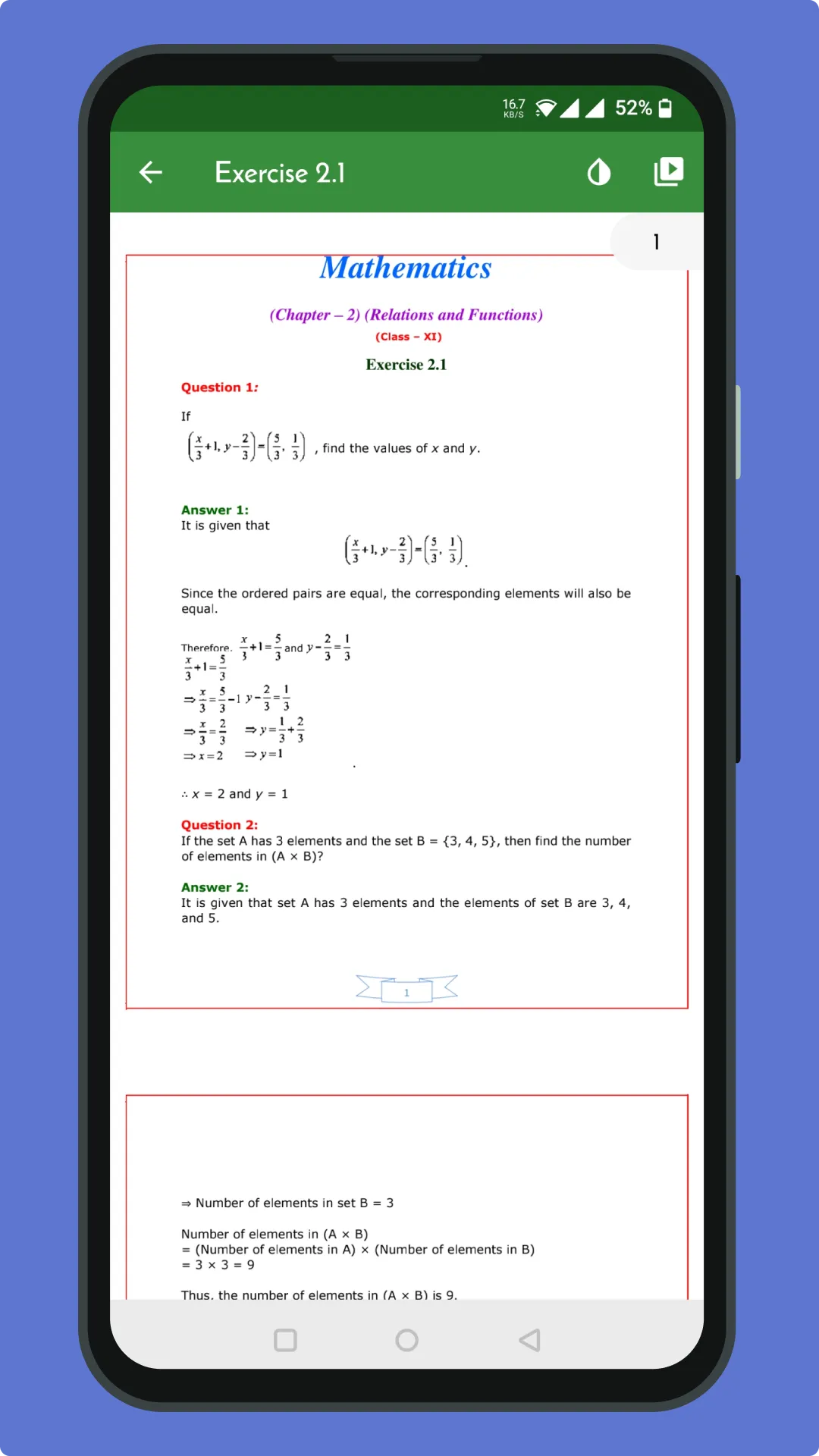 Class 11 Maths NCERT Solutions | Indus Appstore | Screenshot