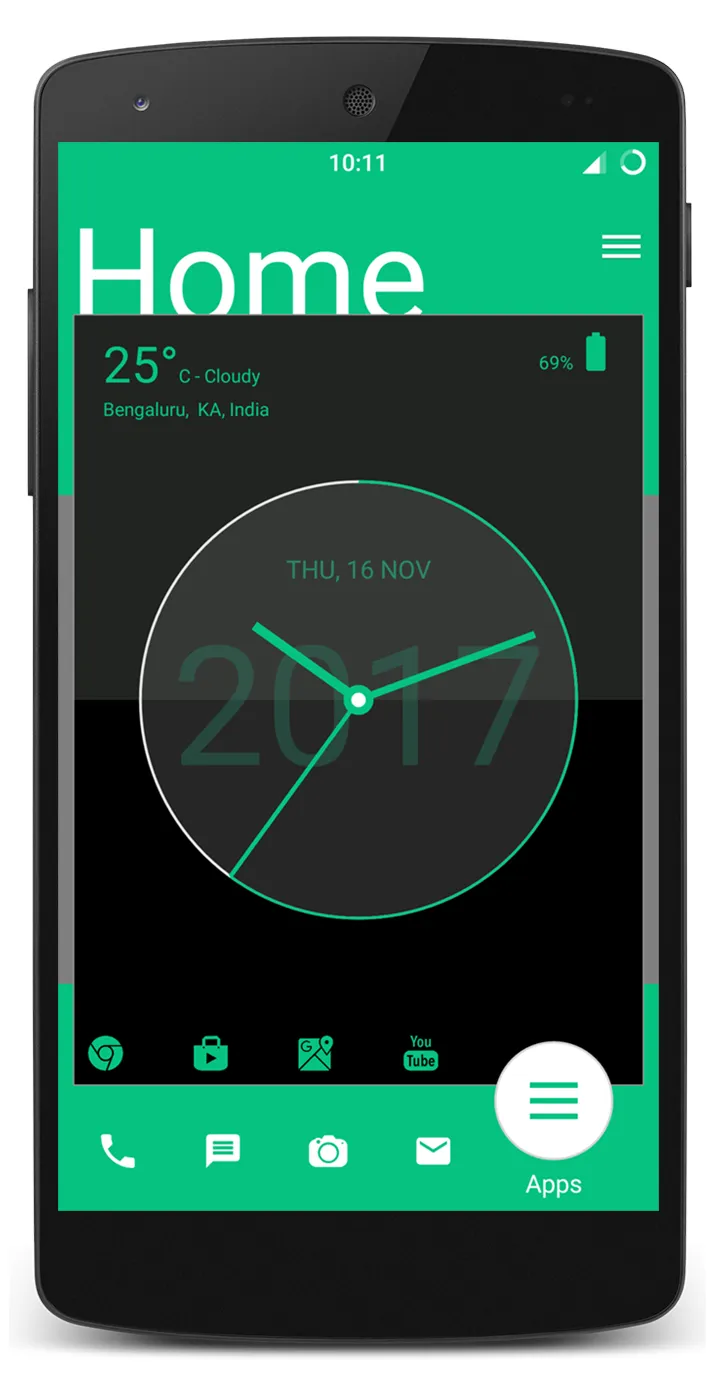 Analog Clock Launcher -Applock | Indus Appstore | Screenshot