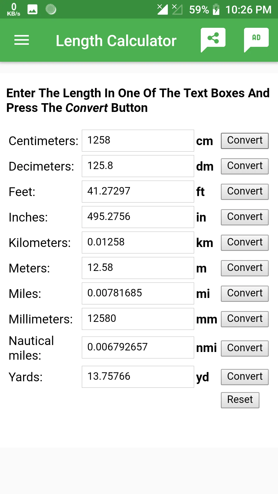 Length Calculator | Indus Appstore | Screenshot