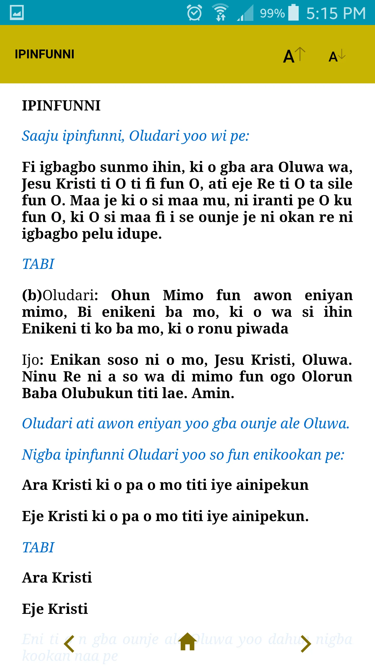 Yoruba Liturgy (CONAC) | Indus Appstore | Screenshot