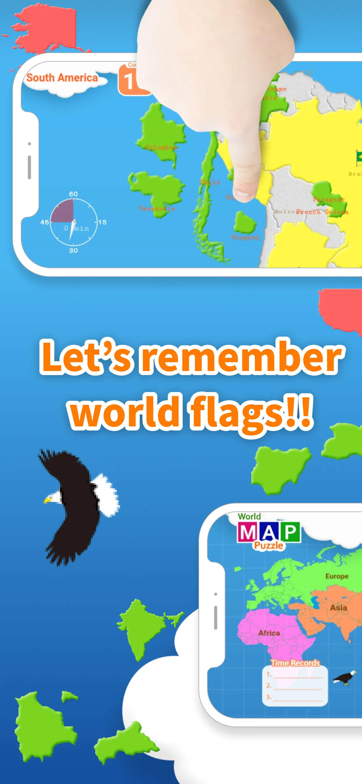 World Map Puzzle 168 Countries | Indus Appstore | Screenshot