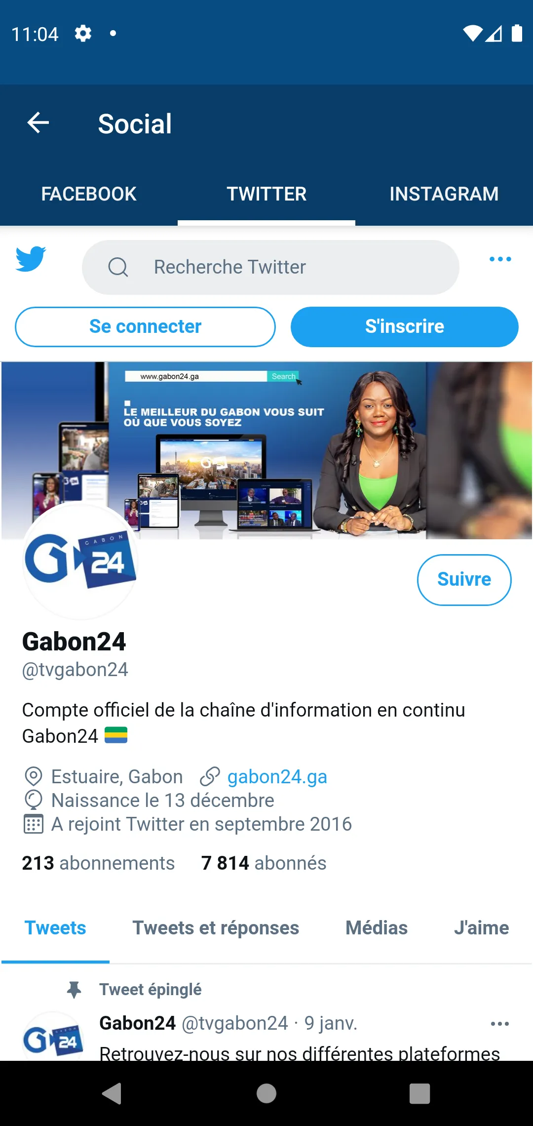 Gabon 24 | Indus Appstore | Screenshot