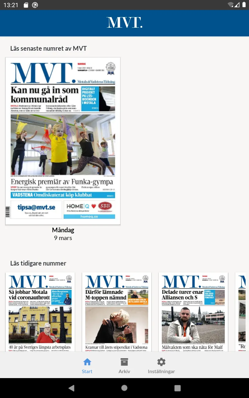 E-tidning MVT | Indus Appstore | Screenshot