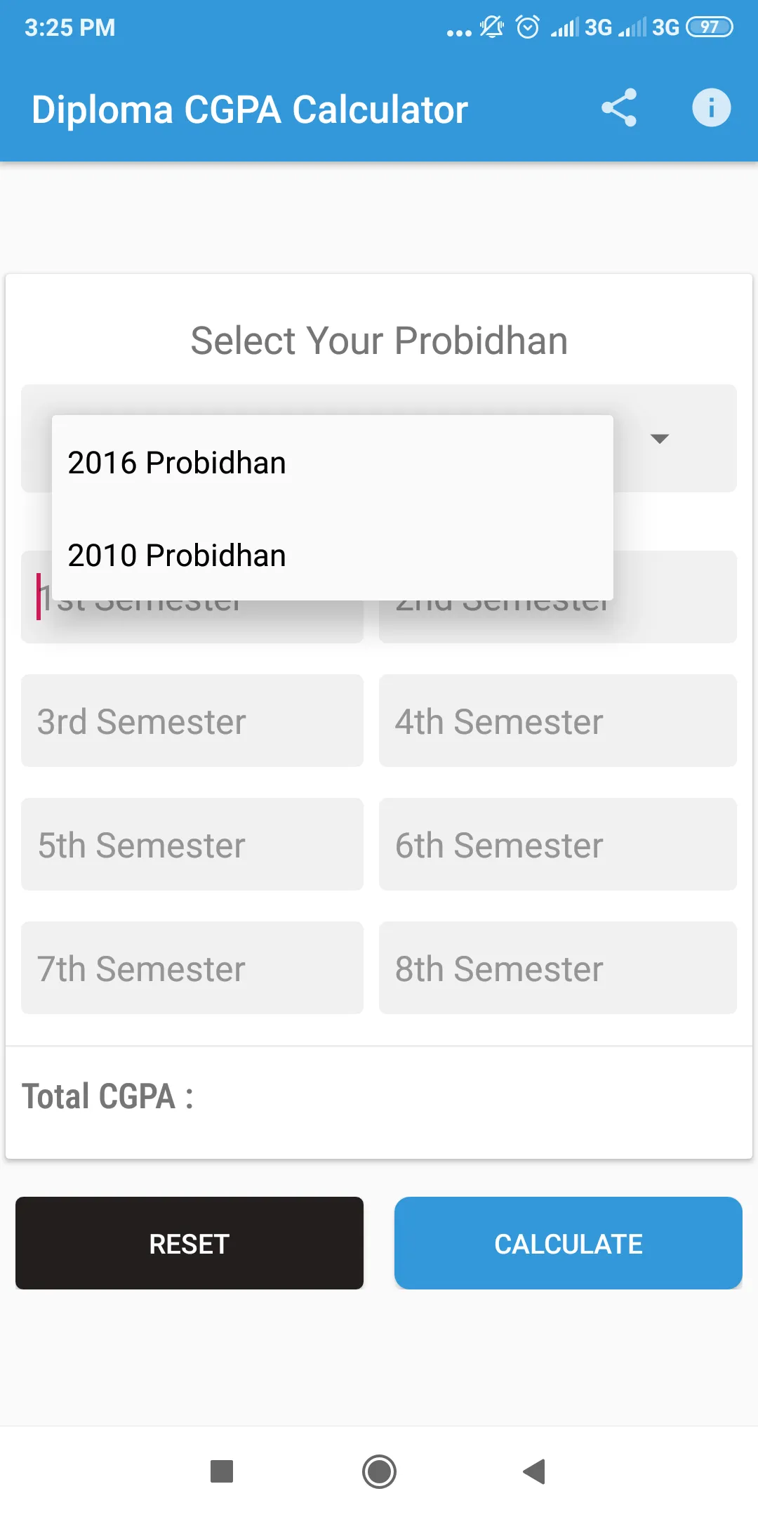 Diploma Cgpa Calculator | Indus Appstore | Screenshot