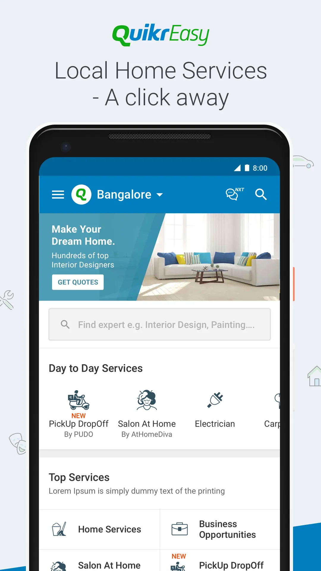 Quikr: Homes, Jobs, Cars Etc | Indus Appstore | Screenshot