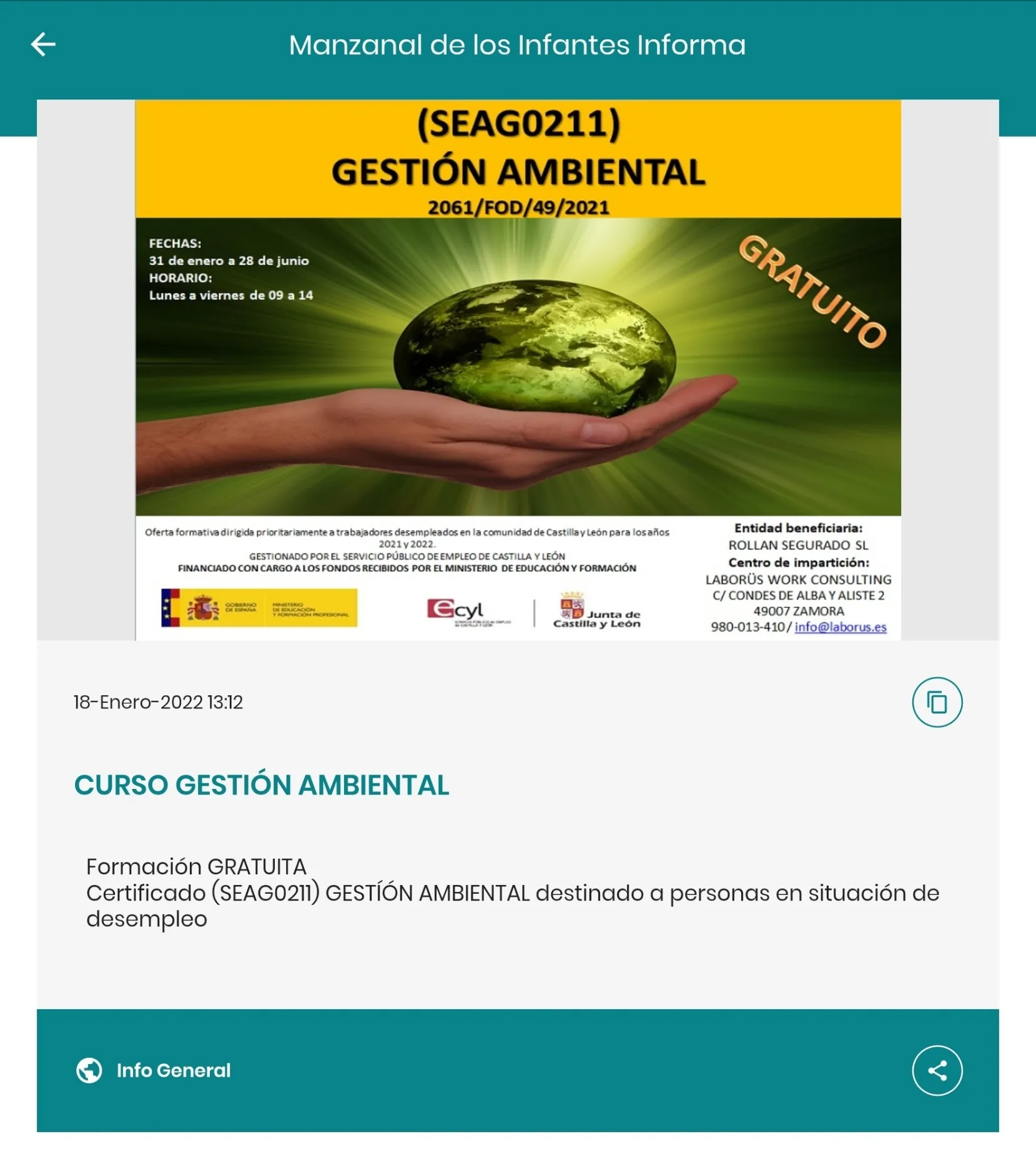 Manzanal de los Infantes Infor | Indus Appstore | Screenshot