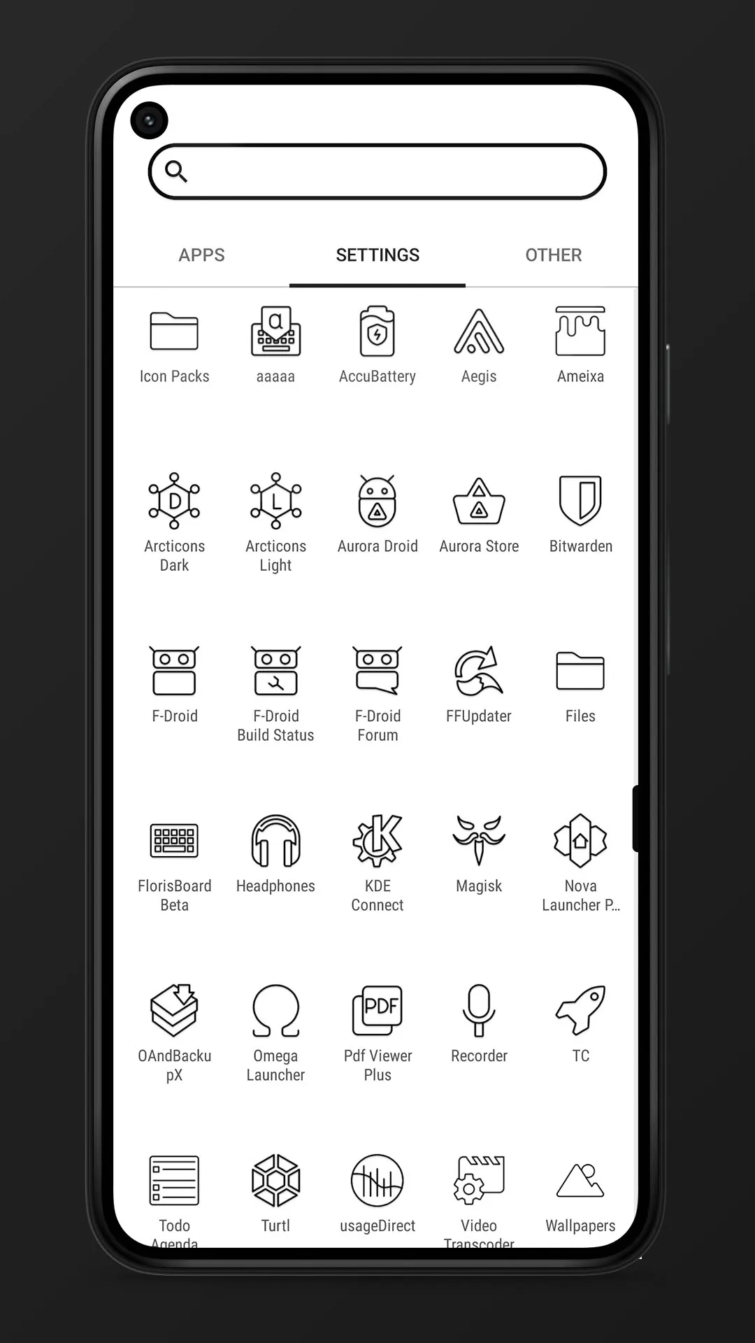 Arcticons Black - Icon Pack | Indus Appstore | Screenshot