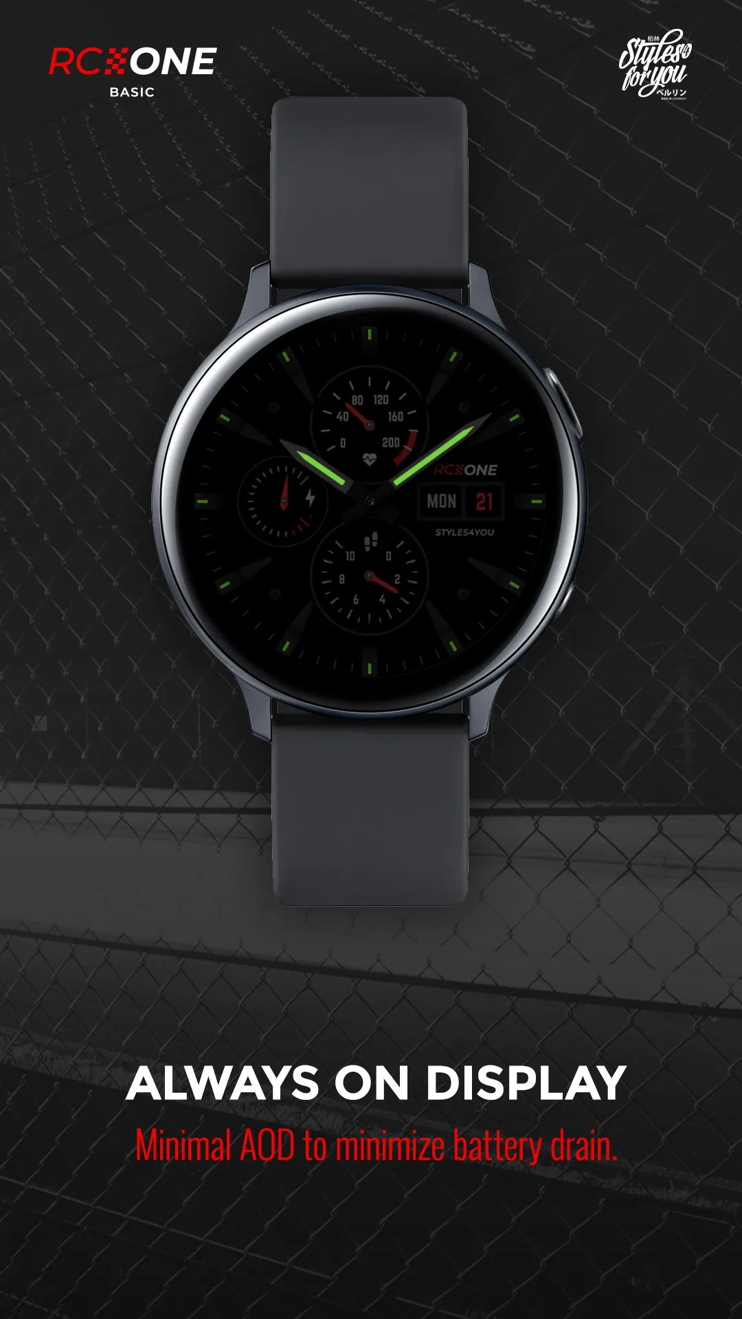 S4U RC ONE - Basic watch face | Indus Appstore | Screenshot