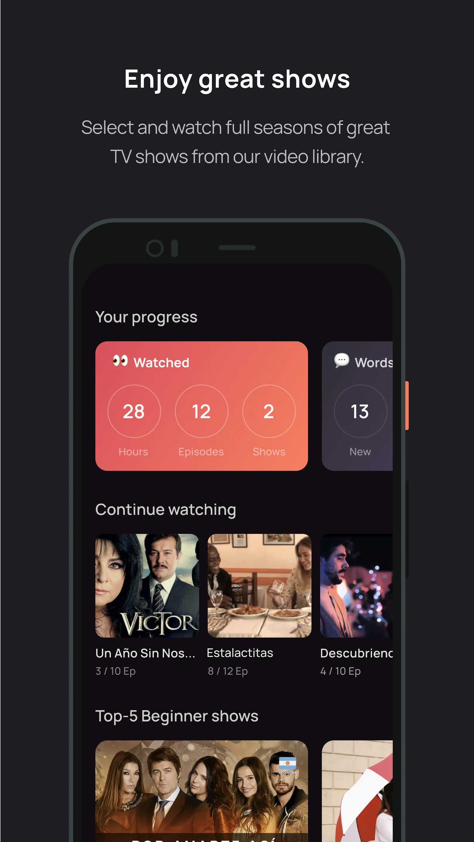 Learn a Language watching TV | Indus Appstore | Screenshot