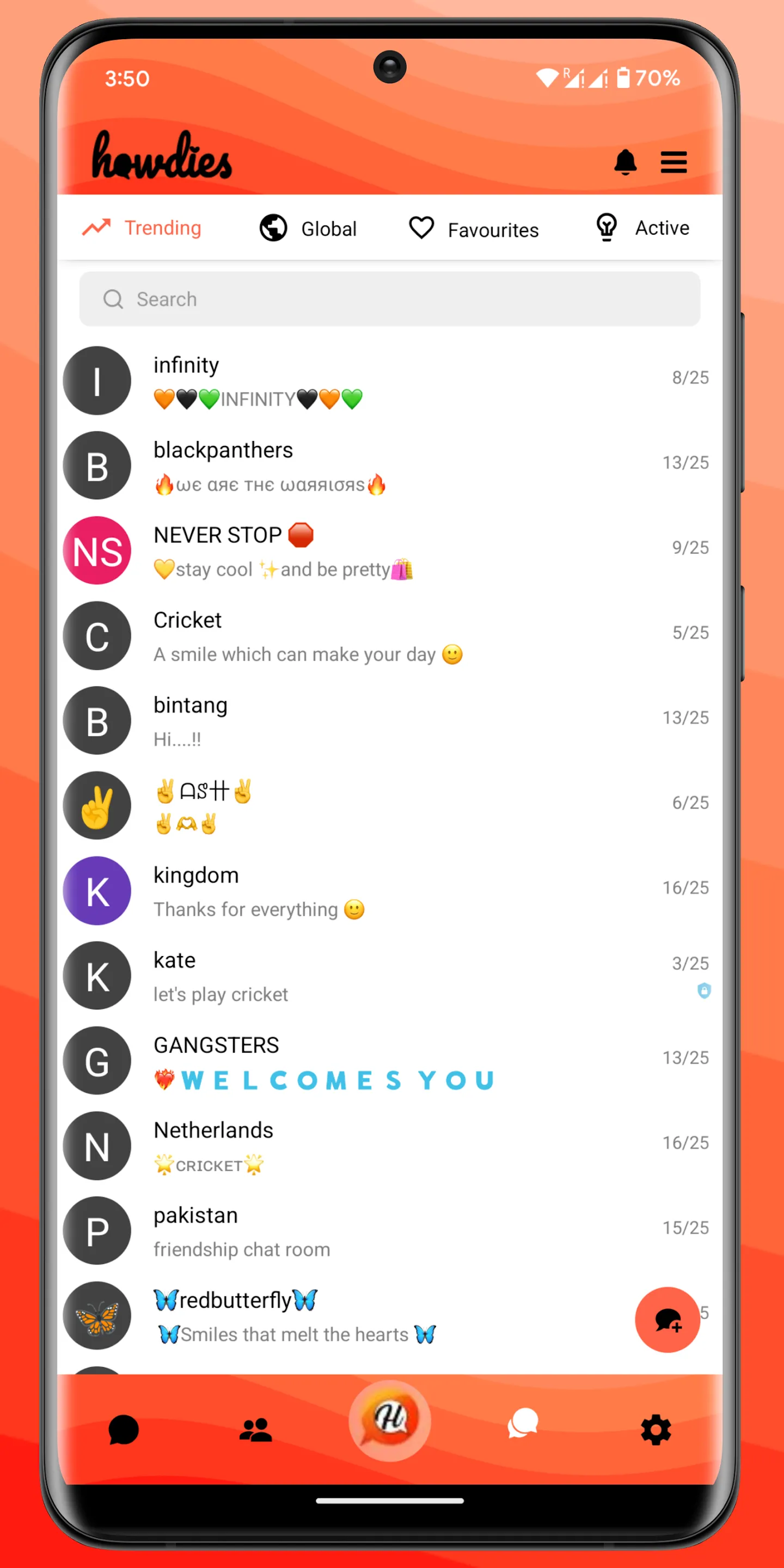 Howdies: Group Chat Play Games | Indus Appstore | Screenshot