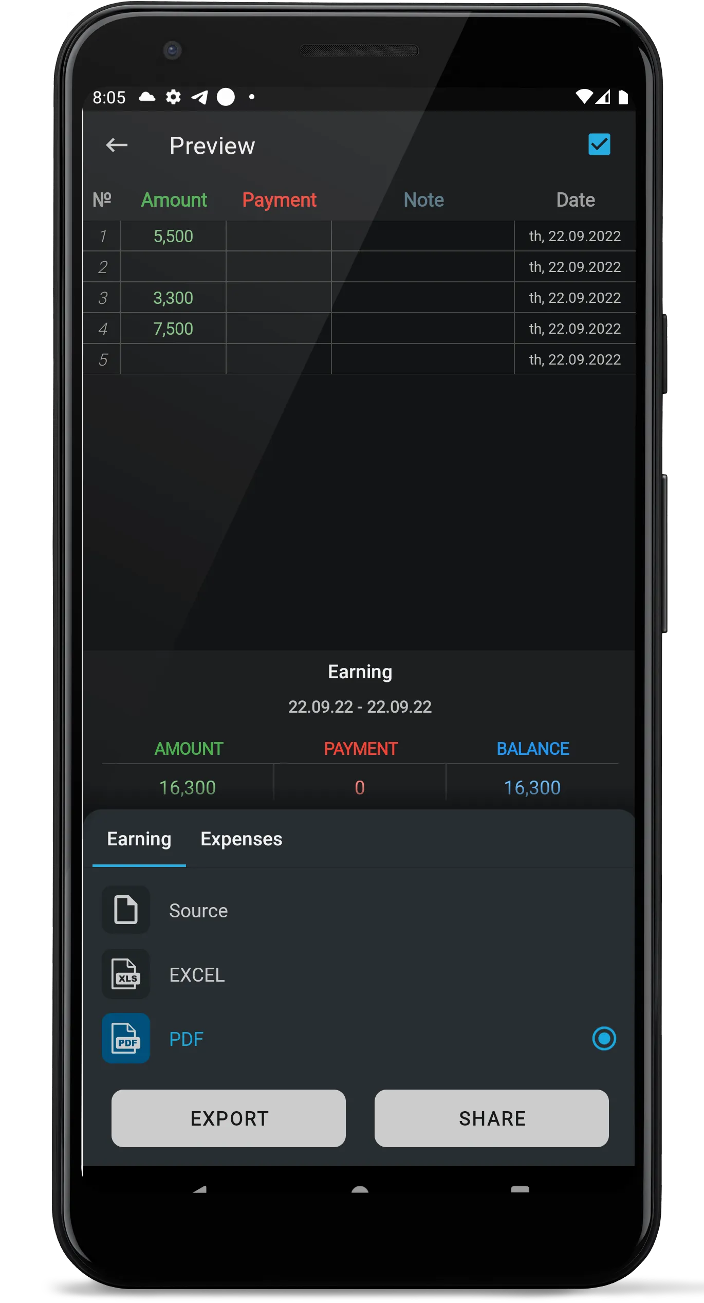 EasySheets - Accounting table | Indus Appstore | Screenshot