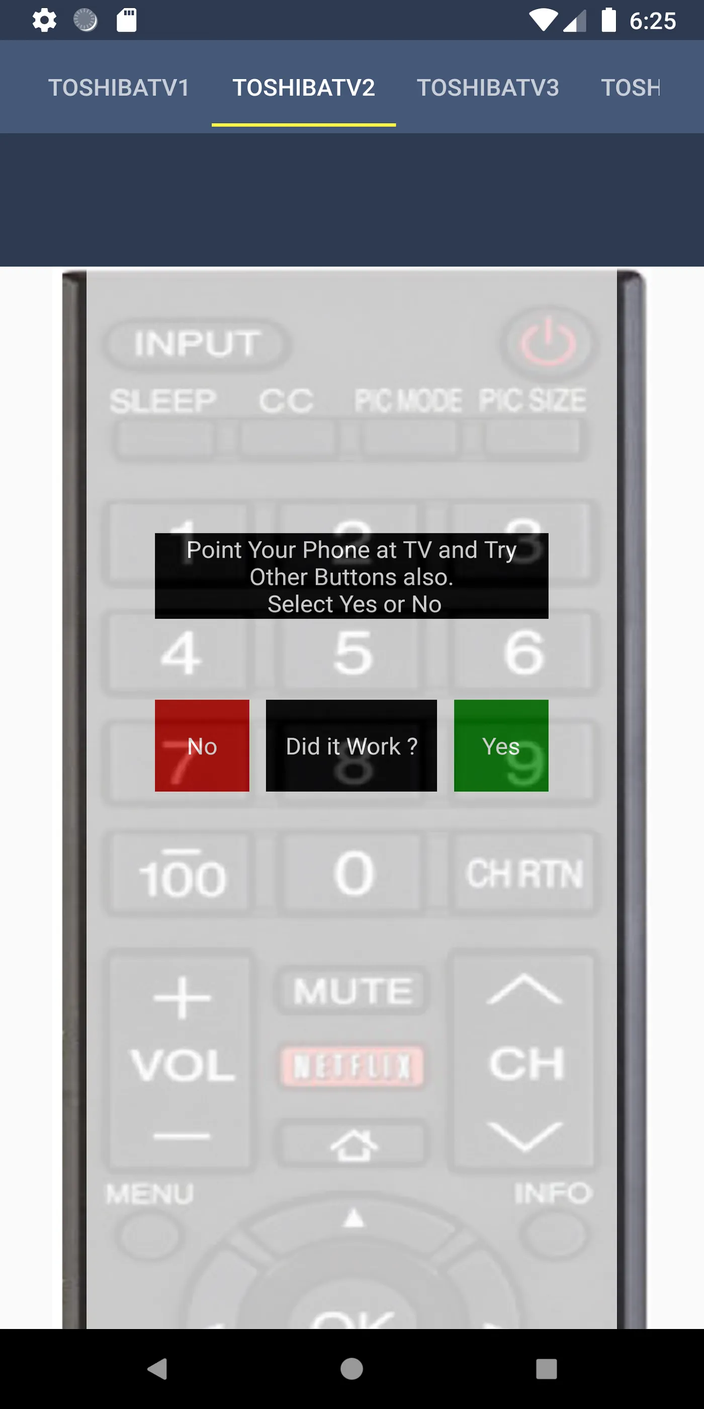 Toshiba TV Remote Control | Indus Appstore | Screenshot