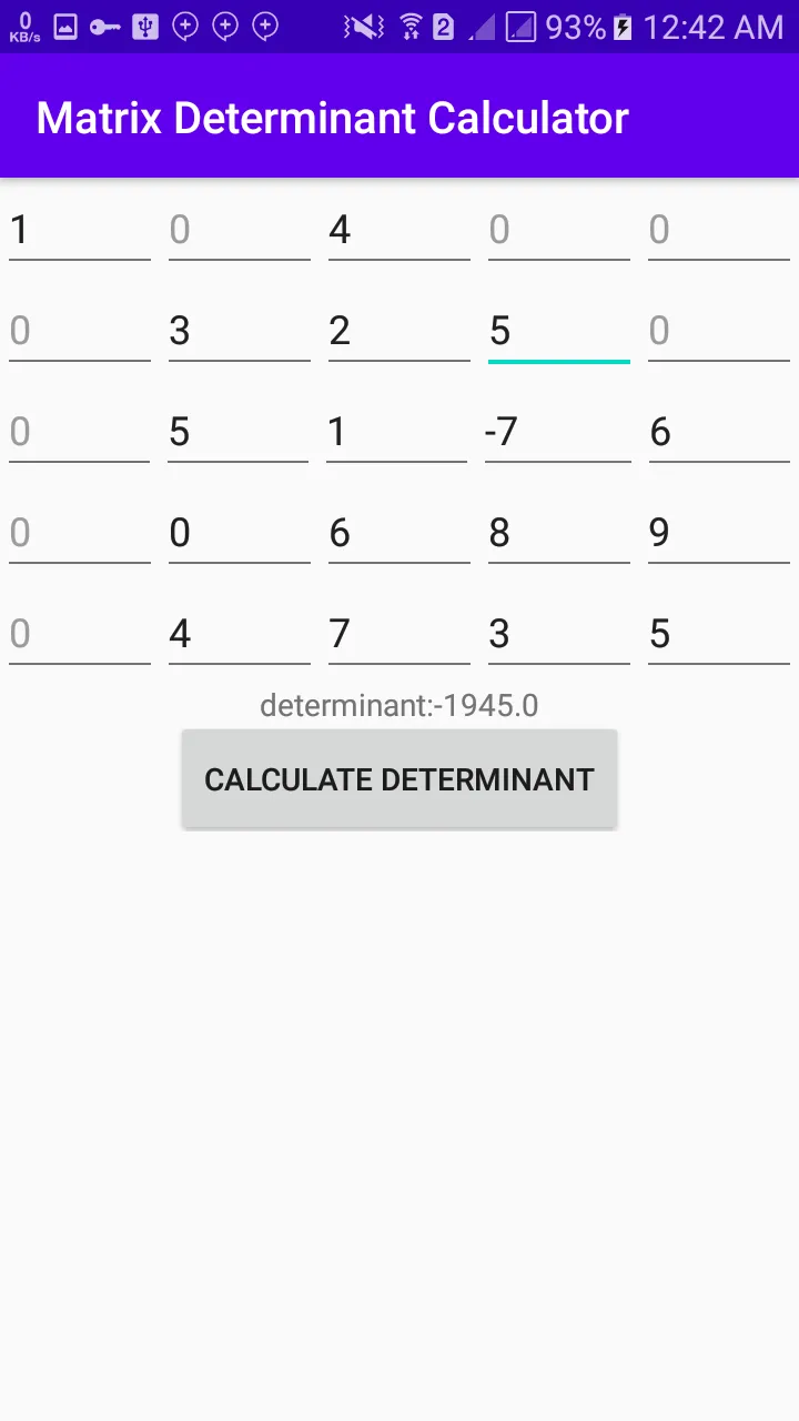 Matrix Determinant Calculator | Indus Appstore | Screenshot