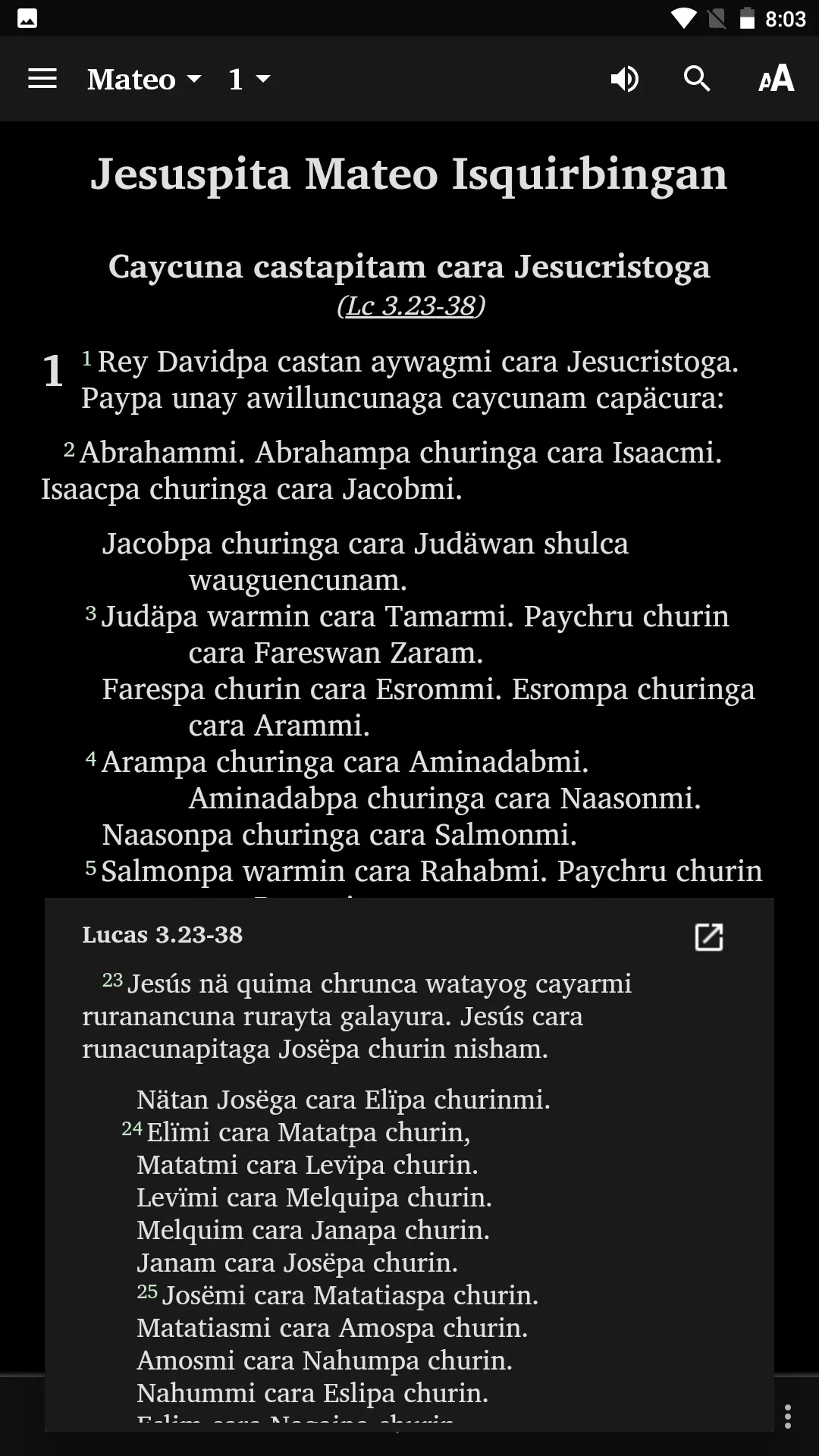 Quechua North Junin - Bible | Indus Appstore | Screenshot