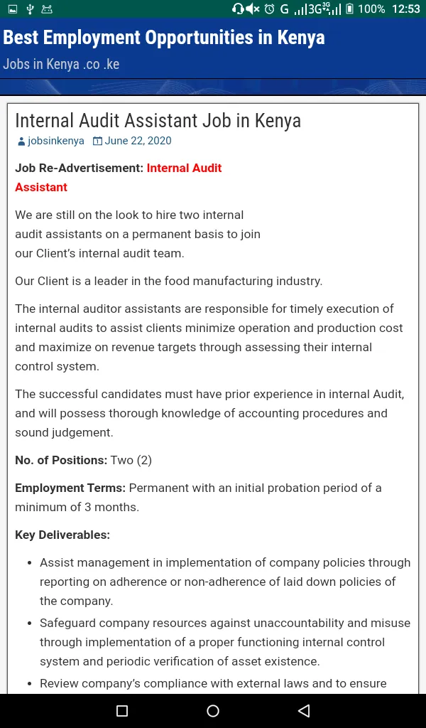 Kenya Jobs - Jobs in Kenya | Indus Appstore | Screenshot