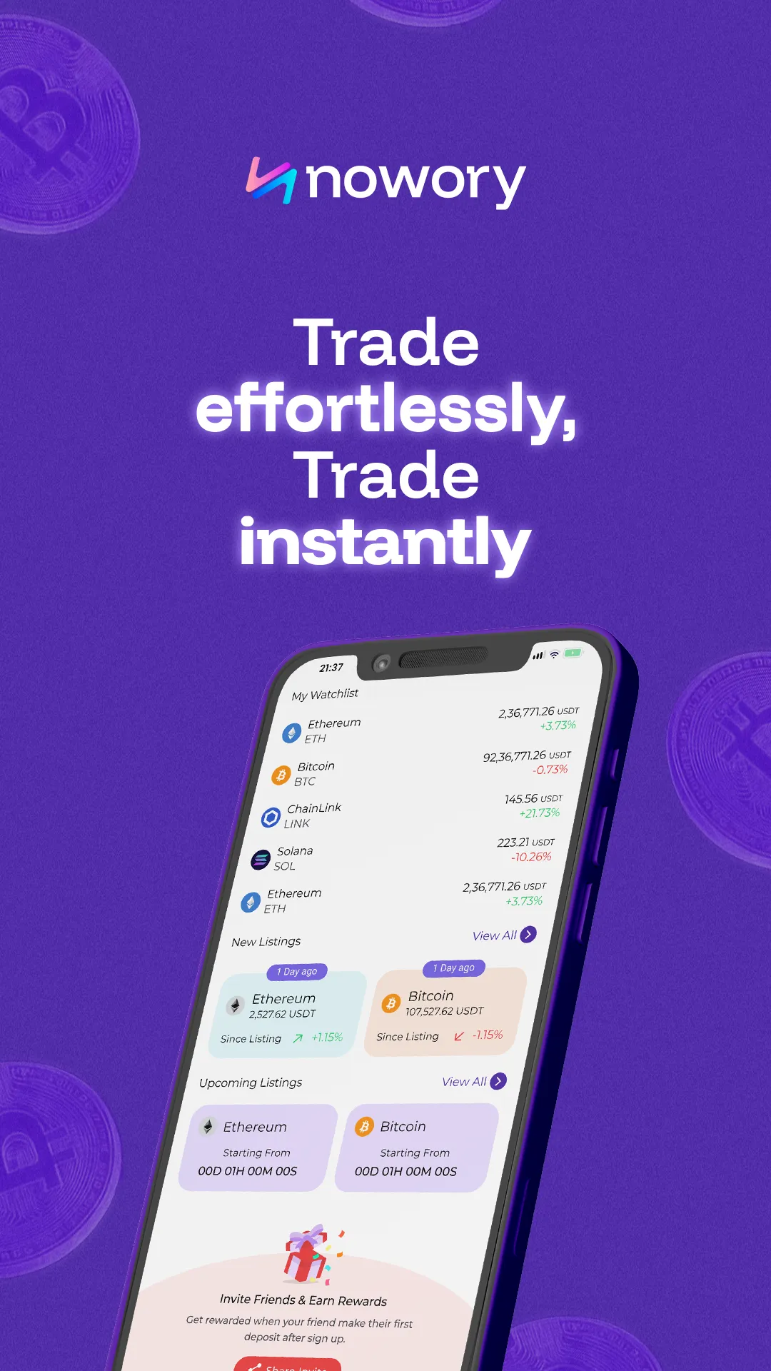 nowory: Buy Bitcoin With 0 Fee | Indus Appstore | Screenshot