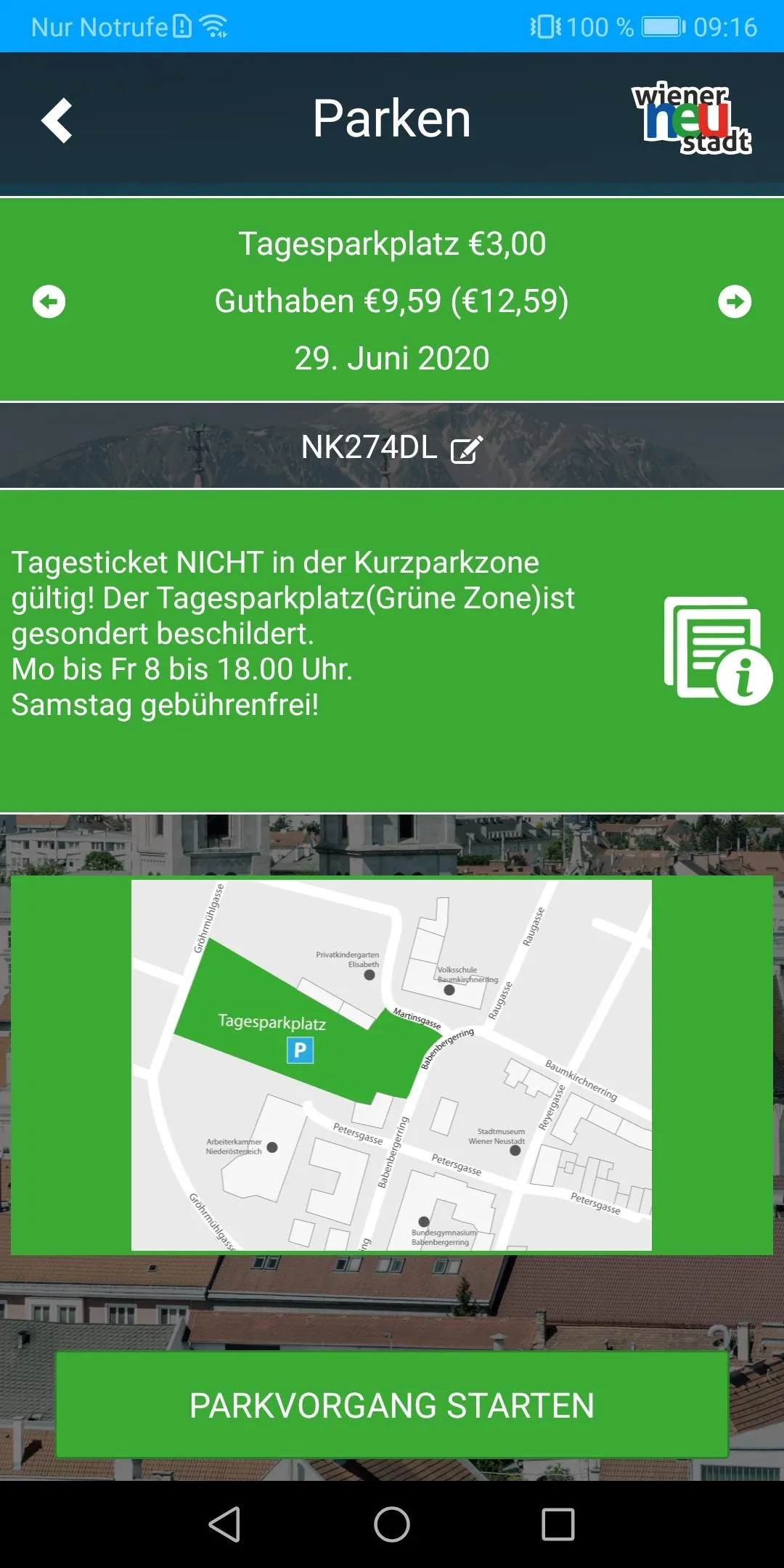 Parken Wiener Neustadt | Indus Appstore | Screenshot