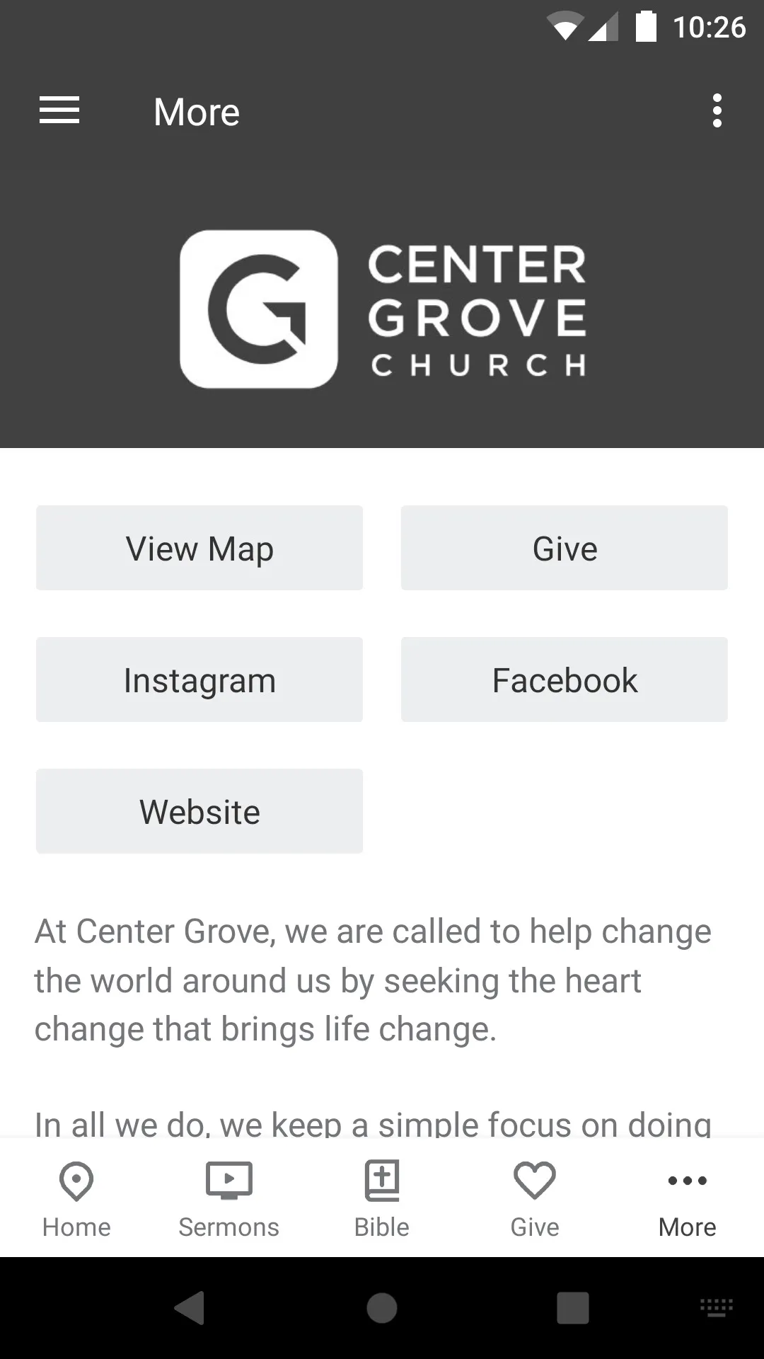 Center Grove Church | Indus Appstore | Screenshot