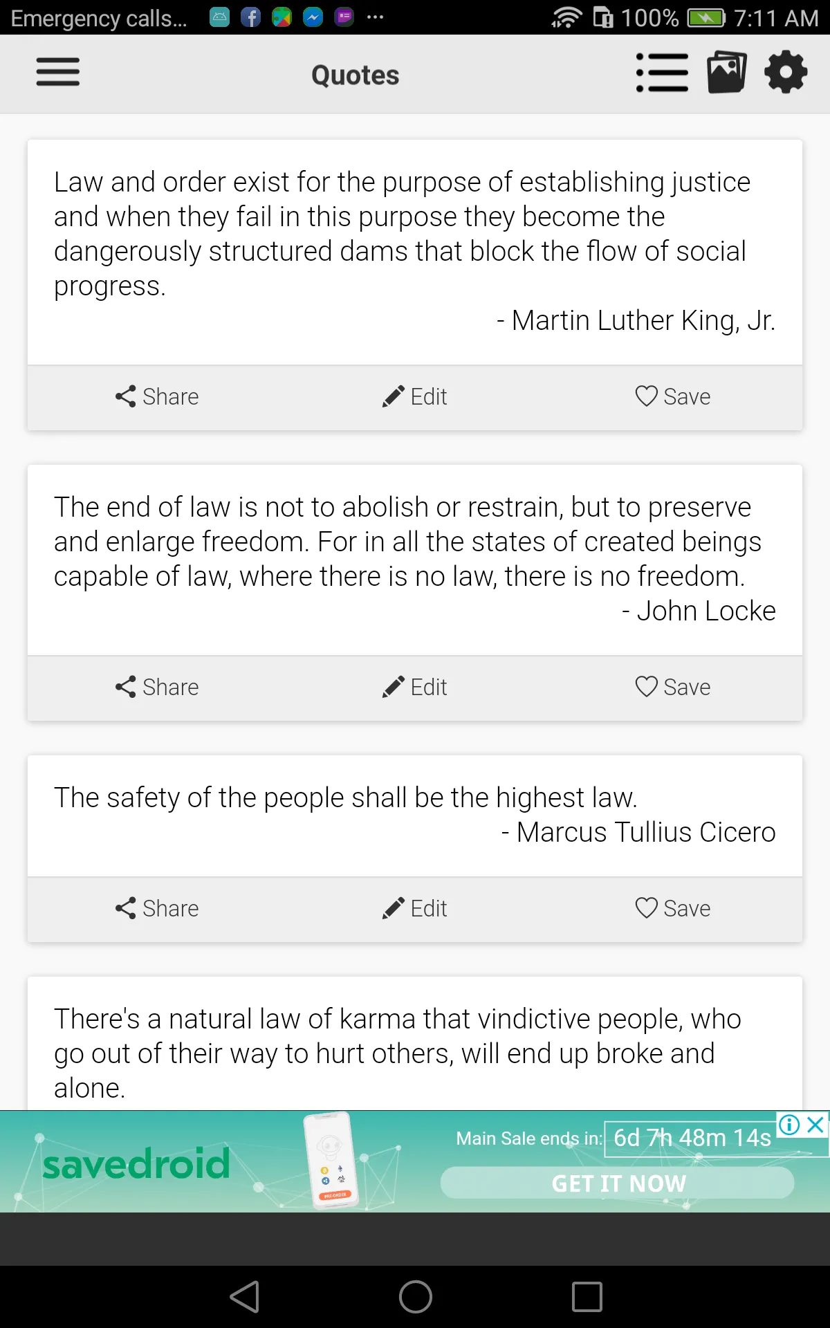 Law Quotes | Indus Appstore | Screenshot