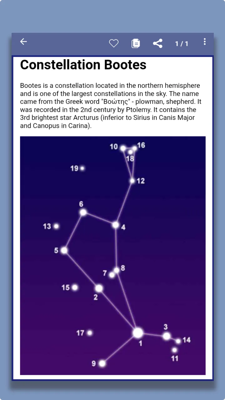 Sky Map. Astronomy Reference | Indus Appstore | Screenshot