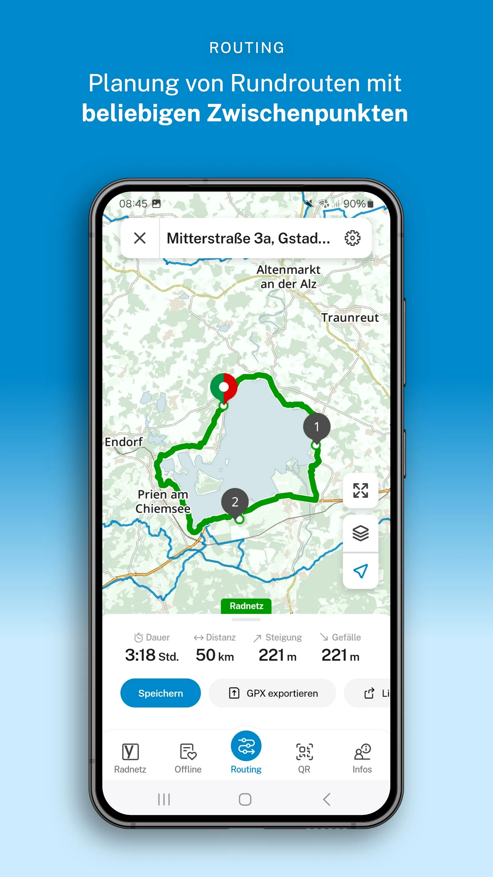 RadroutenPlaner Bayern | Indus Appstore | Screenshot