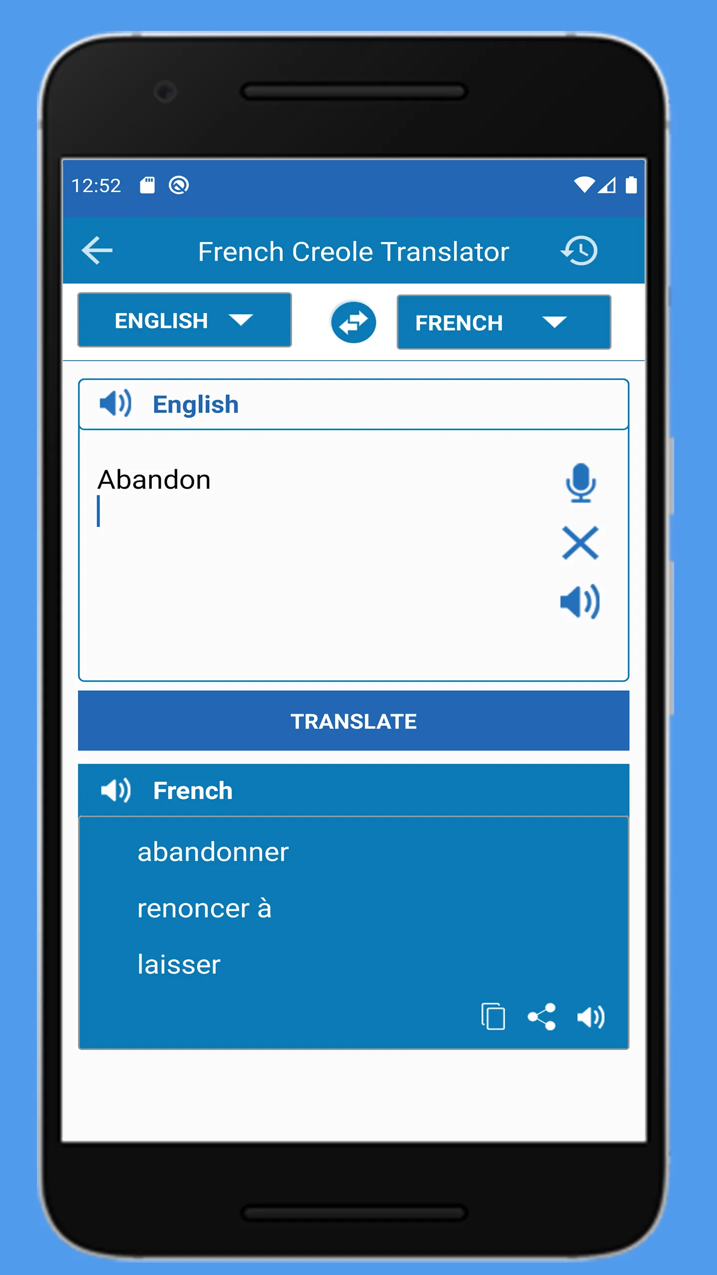 Traducteur Francais Creole | Indus Appstore | Screenshot