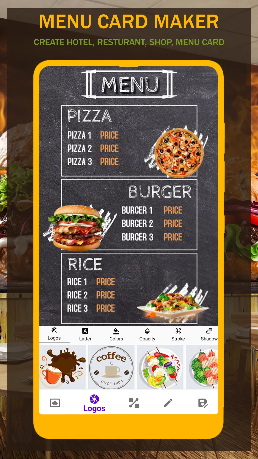 Menu Maker - Designs Creator | Indus Appstore | Screenshot