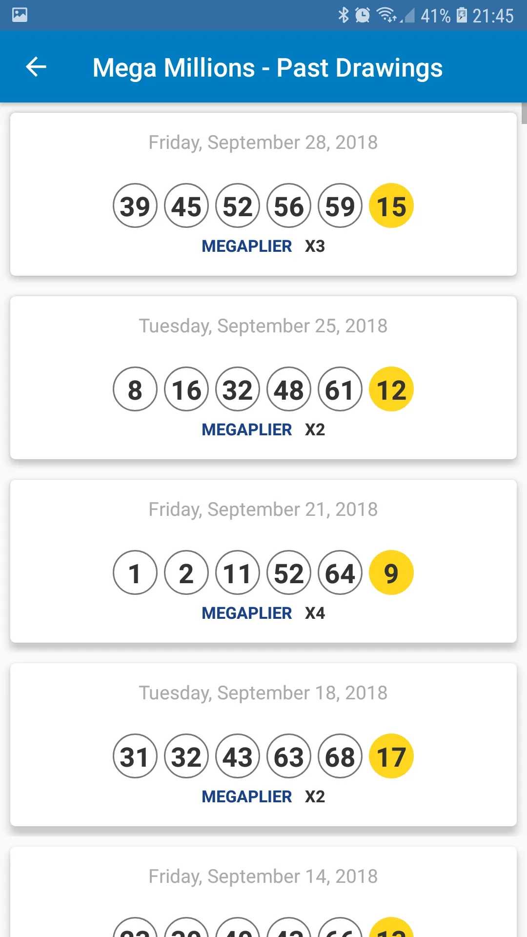 Michigan Lottery Results | Indus Appstore | Screenshot