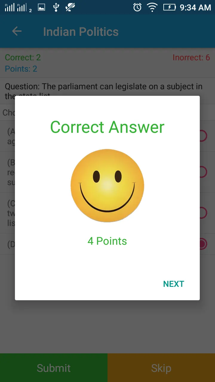 Online exam Question & Answer | Indus Appstore | Screenshot