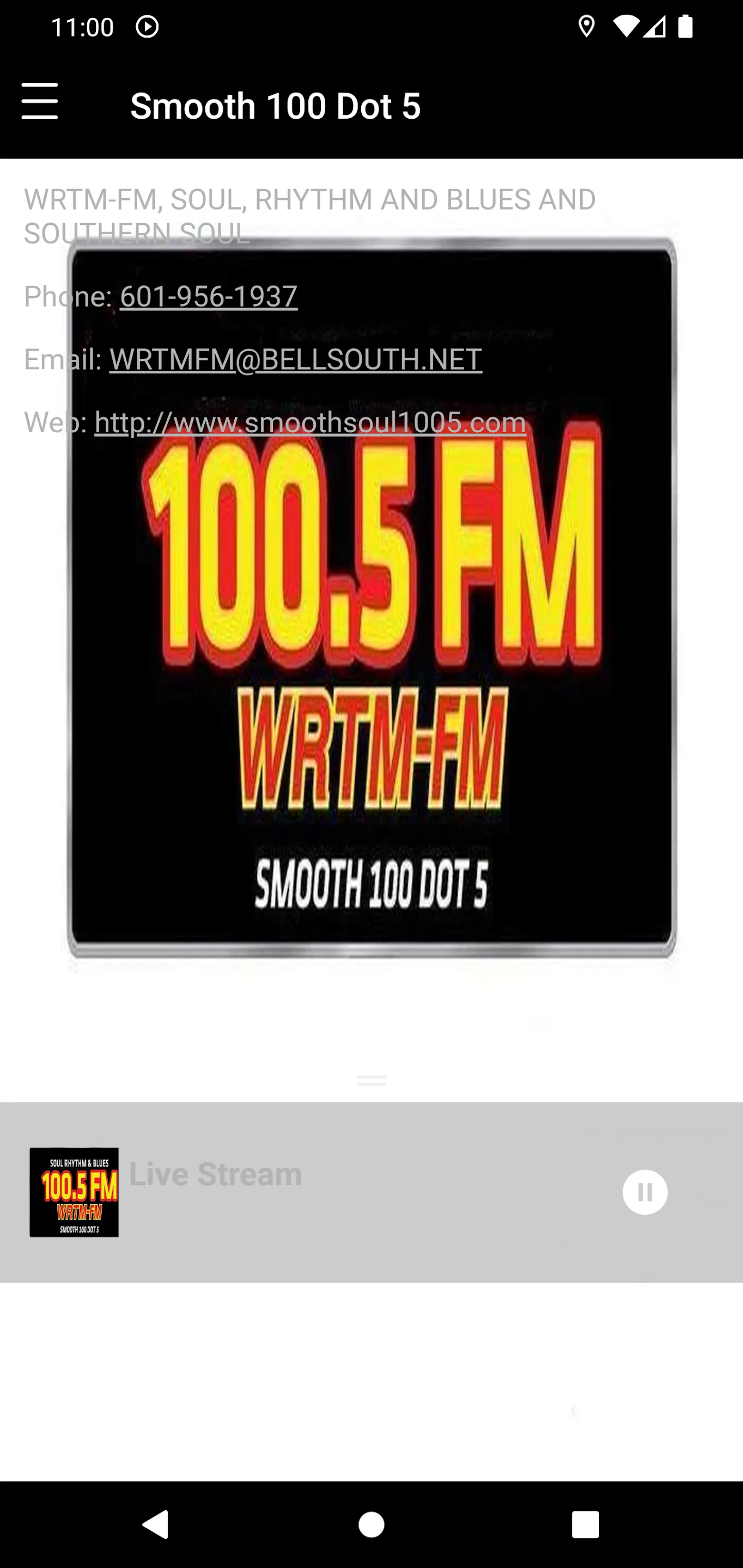 WRTM SMOOTHSOUL 100.5 | Indus Appstore | Screenshot