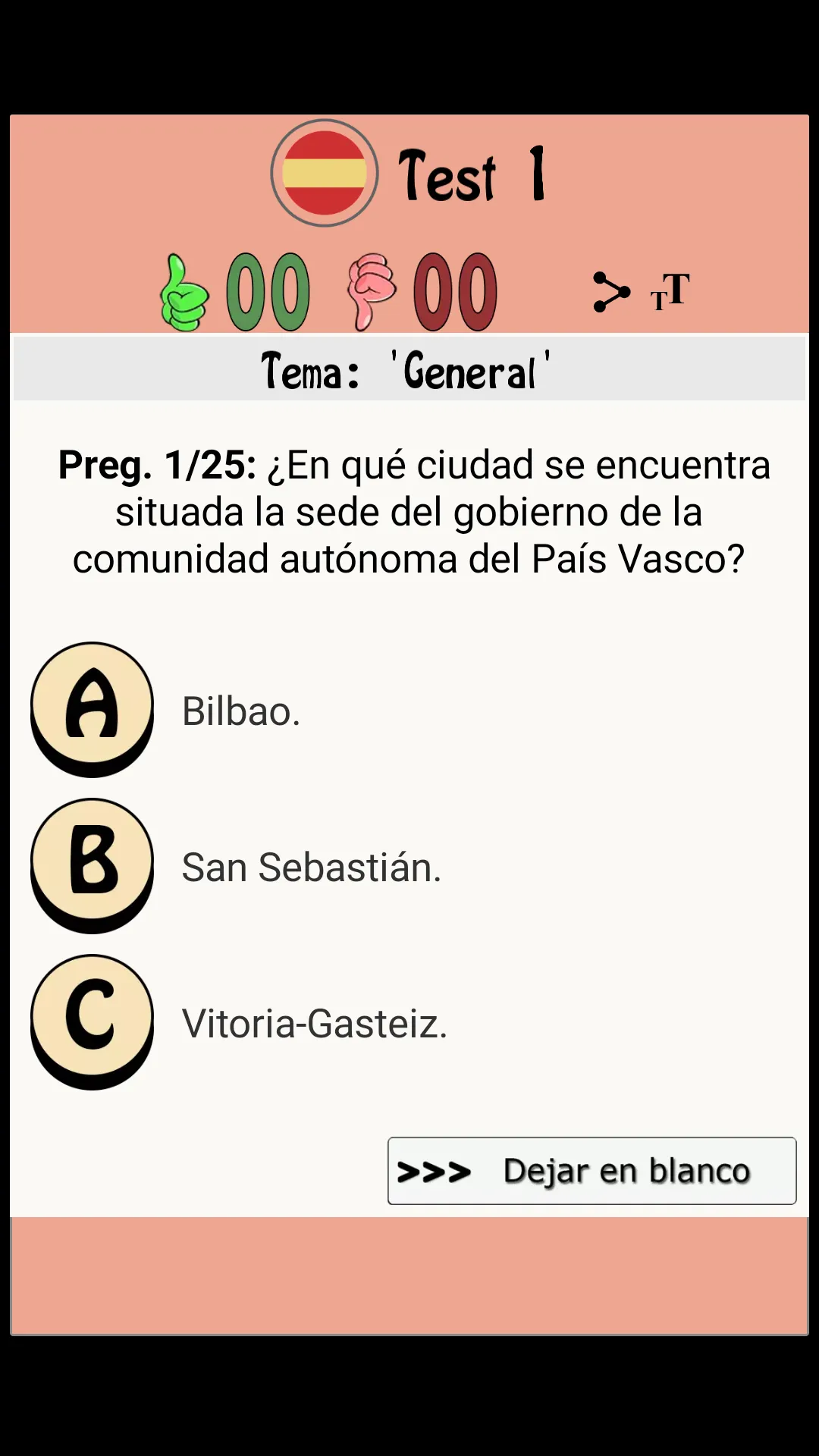 Examen nacionalidad española | Indus Appstore | Screenshot