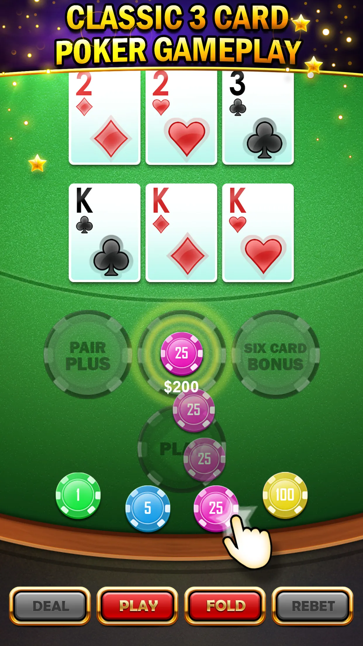 Three Card Poker - Casino | Indus Appstore | Screenshot