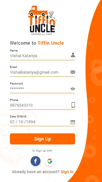 Tiffin Uncle Cooked with love | Indus Appstore | Screenshot