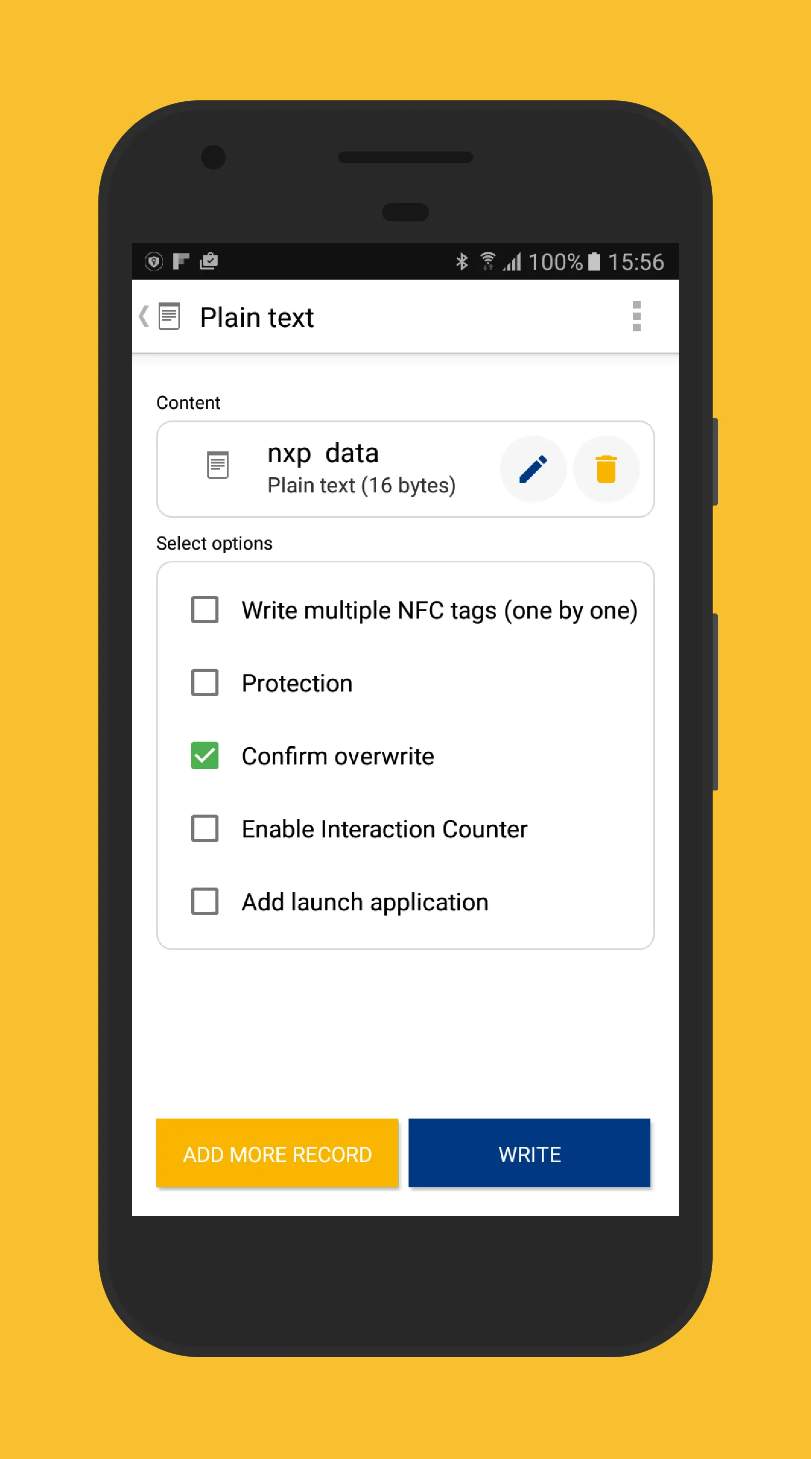 NFC TagWriter by NXP | Indus Appstore | Screenshot