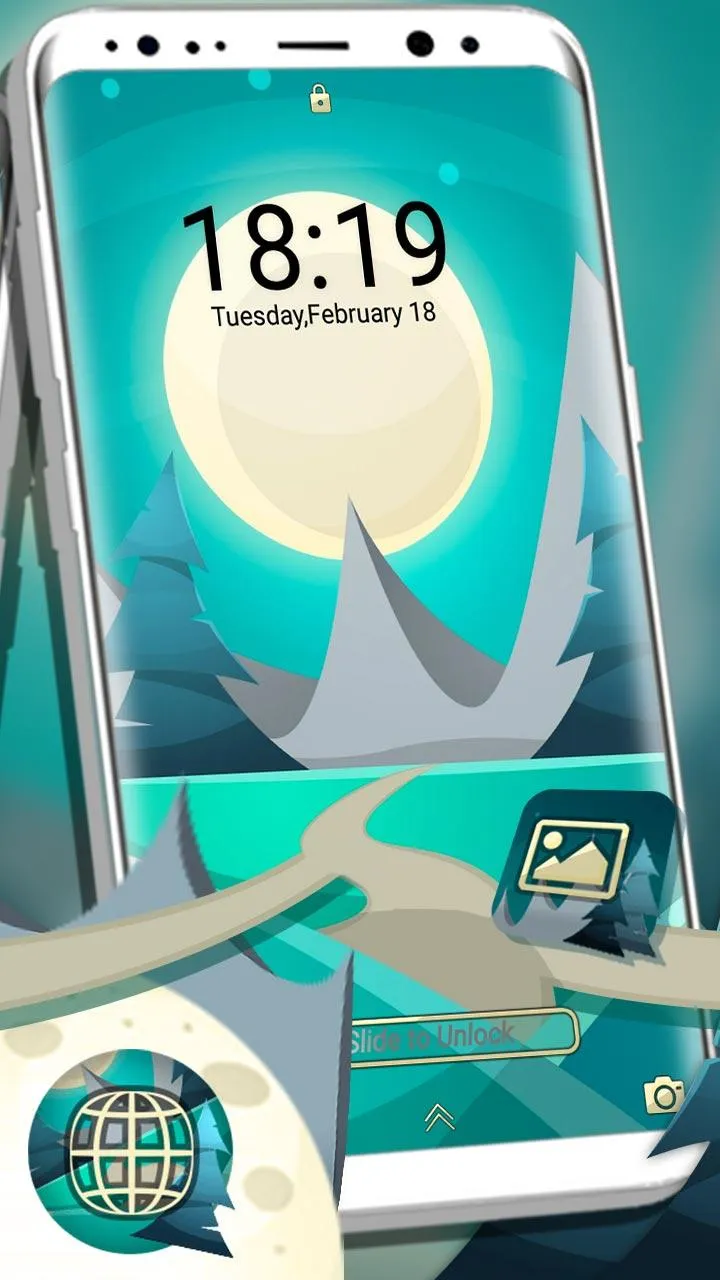 Moon Landscape Launcher Theme | Indus Appstore | Screenshot