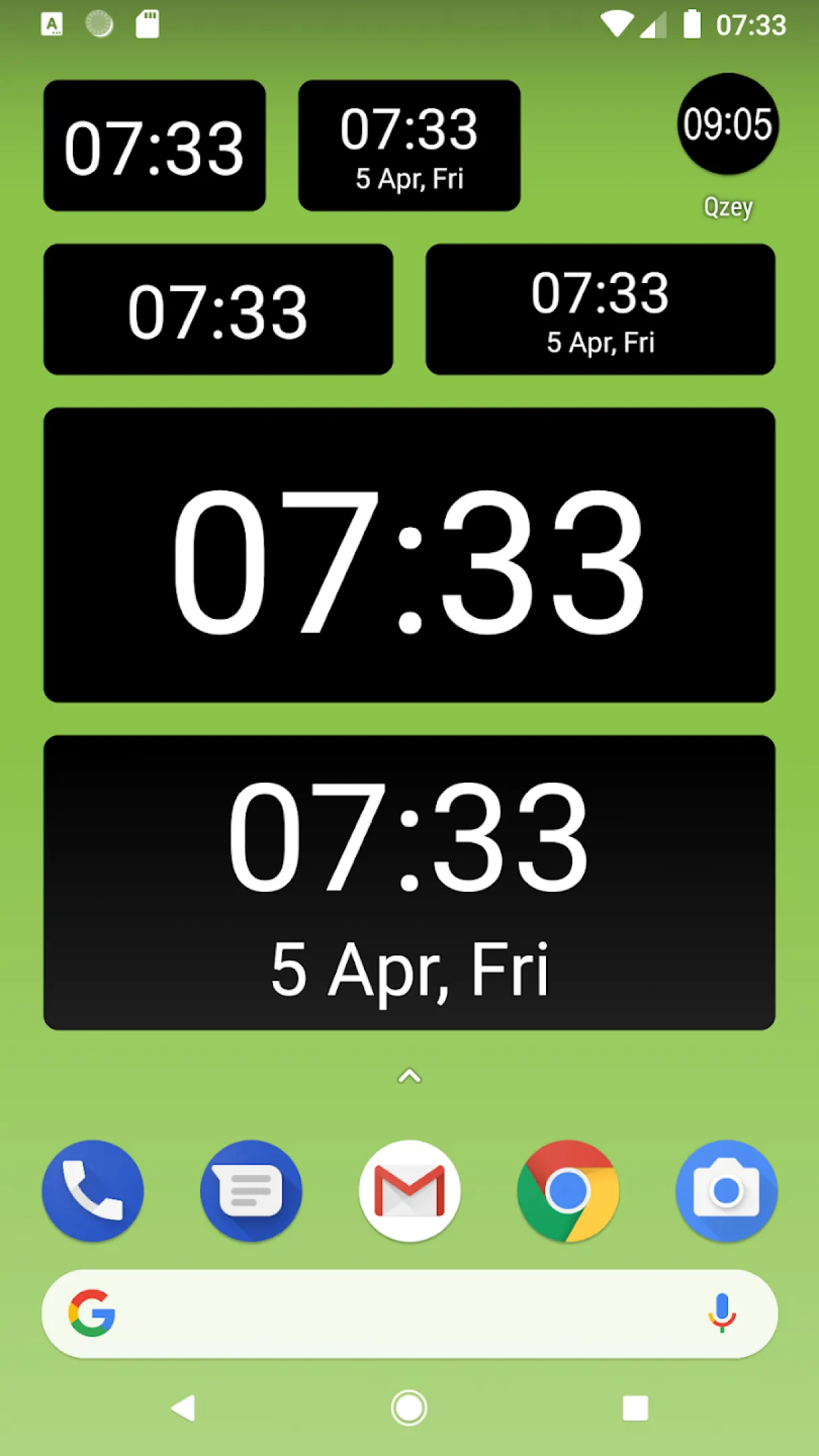 Qzey: Simple Digital Clock | Indus Appstore | Screenshot