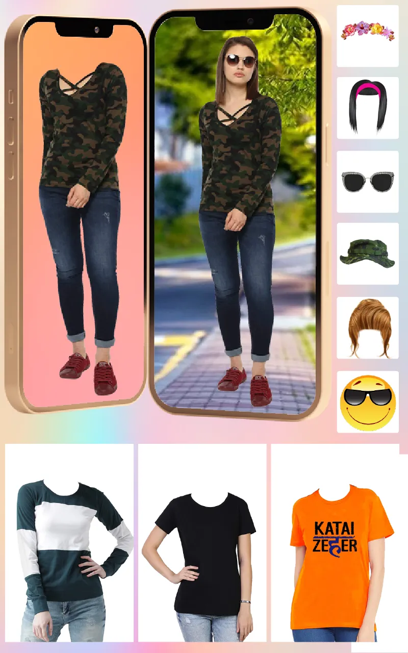 Women T-Shirt Photo Suit Edit | Indus Appstore | Screenshot